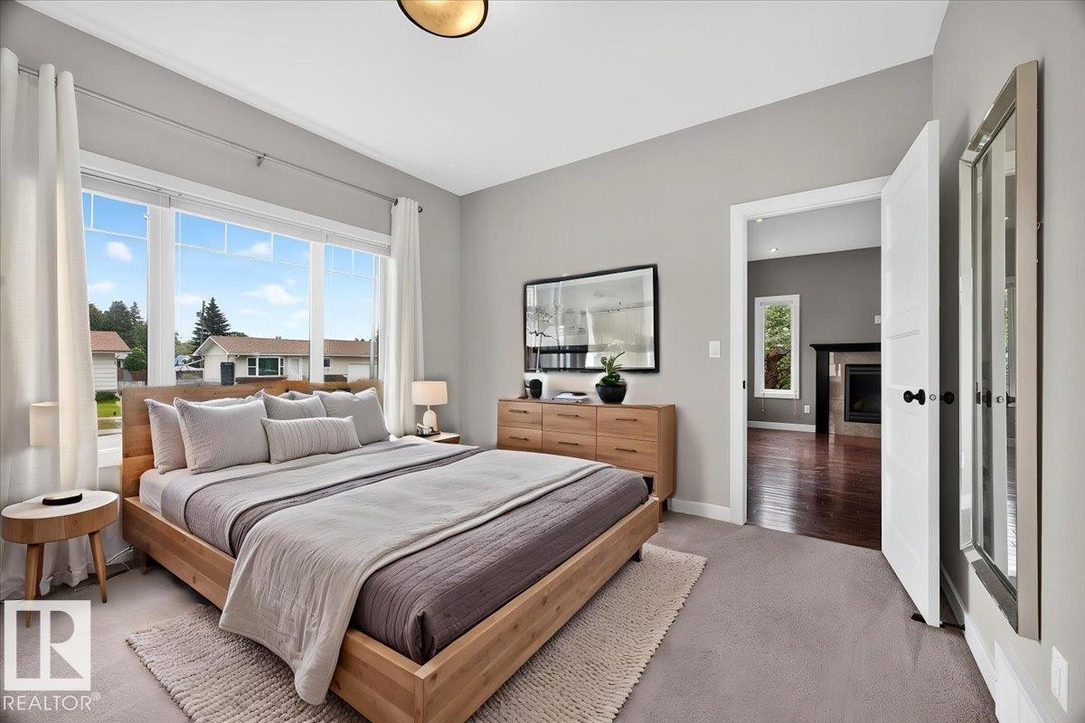 virtually staged - 12126 47 Street Nw, Edmonton, AB - Indoor Photo Showing Bedroom