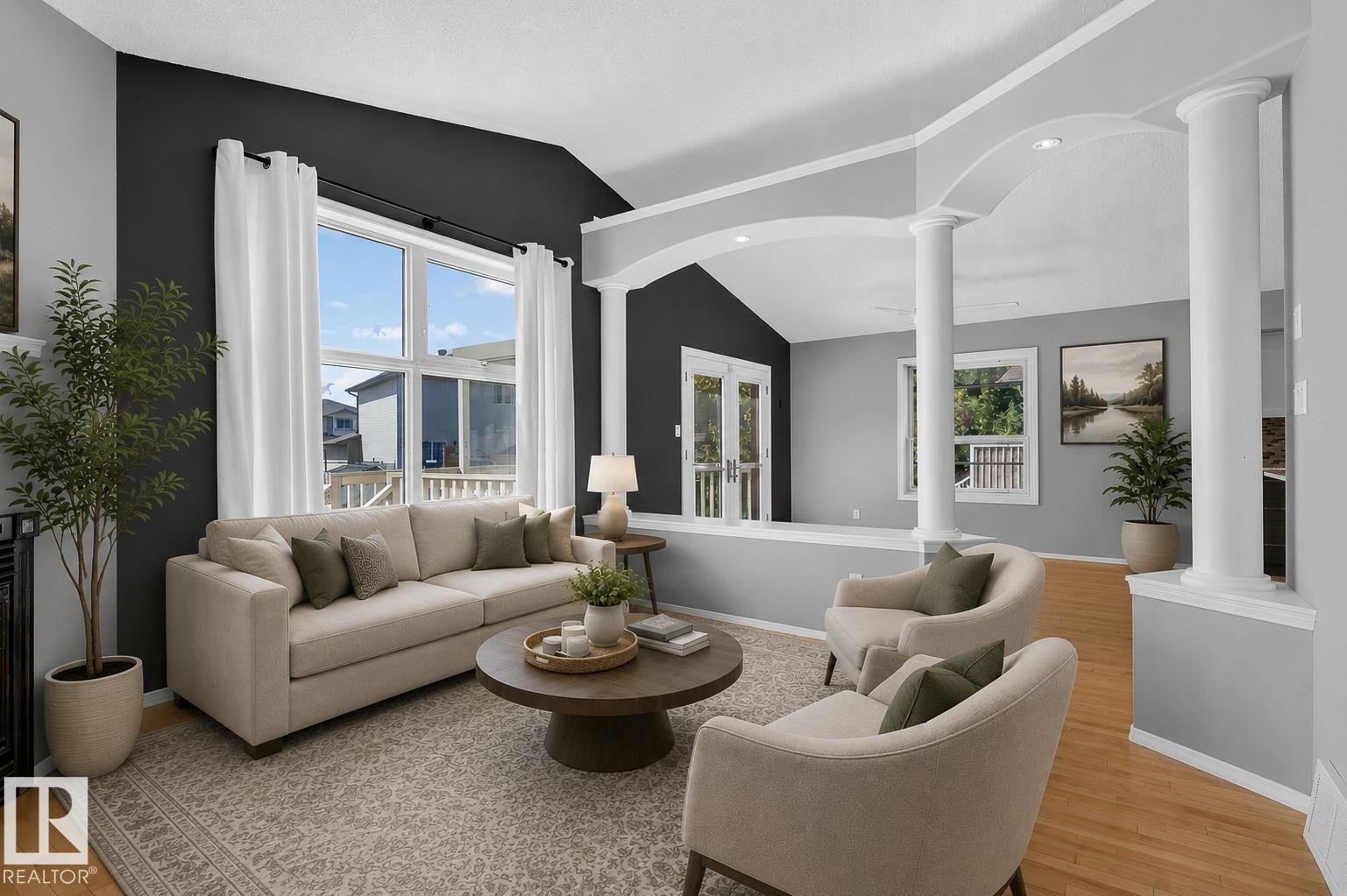 227 Wyman Lane Nw, Edmonton, AB - Indoor Photo Showing Living Room