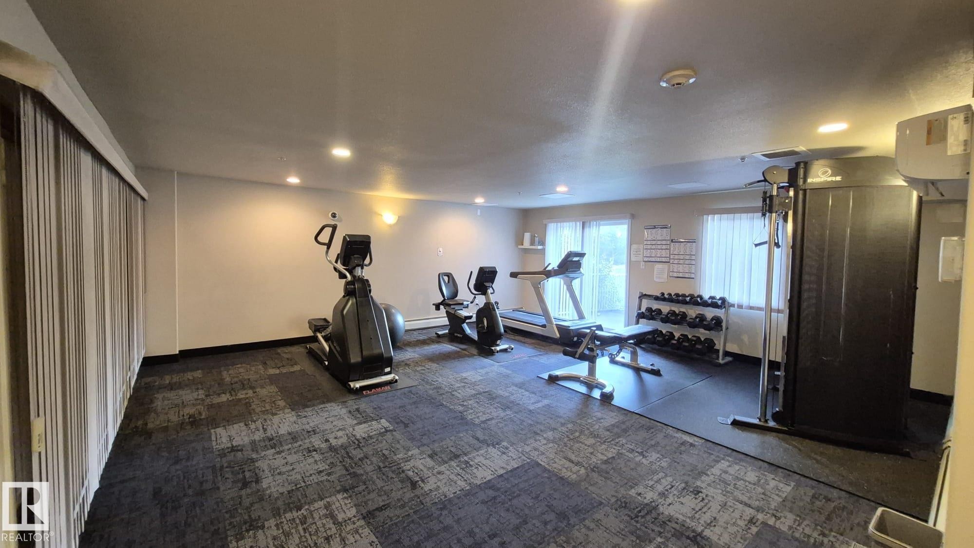 #422 151 Edwards Dr Sw, Edmonton, AB - Indoor Photo Showing Gym Room
