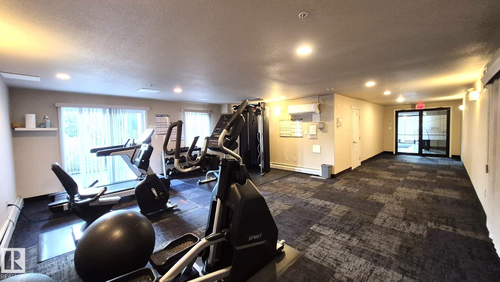 #422 151 Edwards Dr Sw, Edmonton, AB - Indoor Photo Showing Gym Room