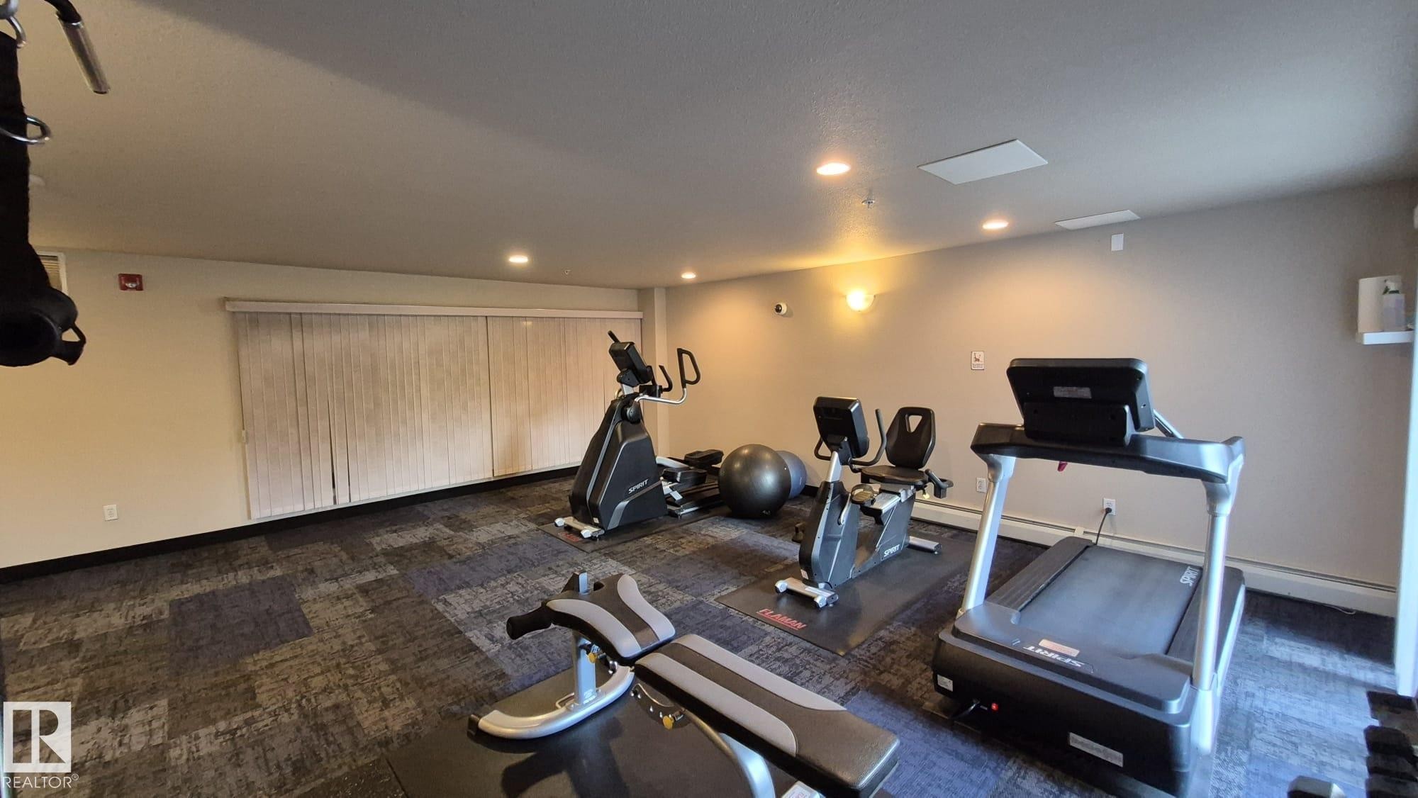 #422 151 Edwards Dr Sw, Edmonton, AB - Indoor Photo Showing Gym Room