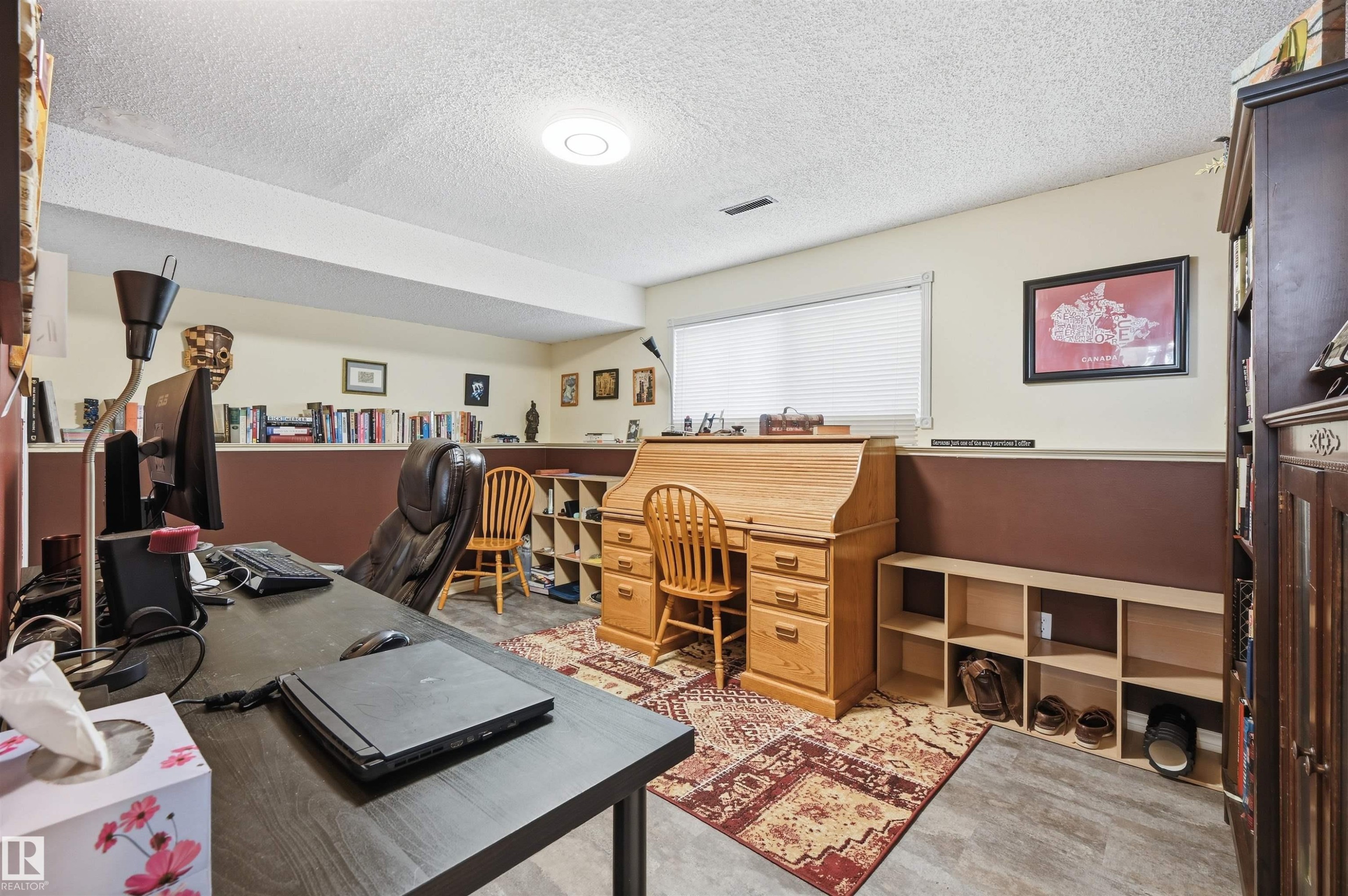 4th bedroom on 3rd level - 18639 72 Avenue Nw, Edmonton, AB - Indoor Photo Showing Office