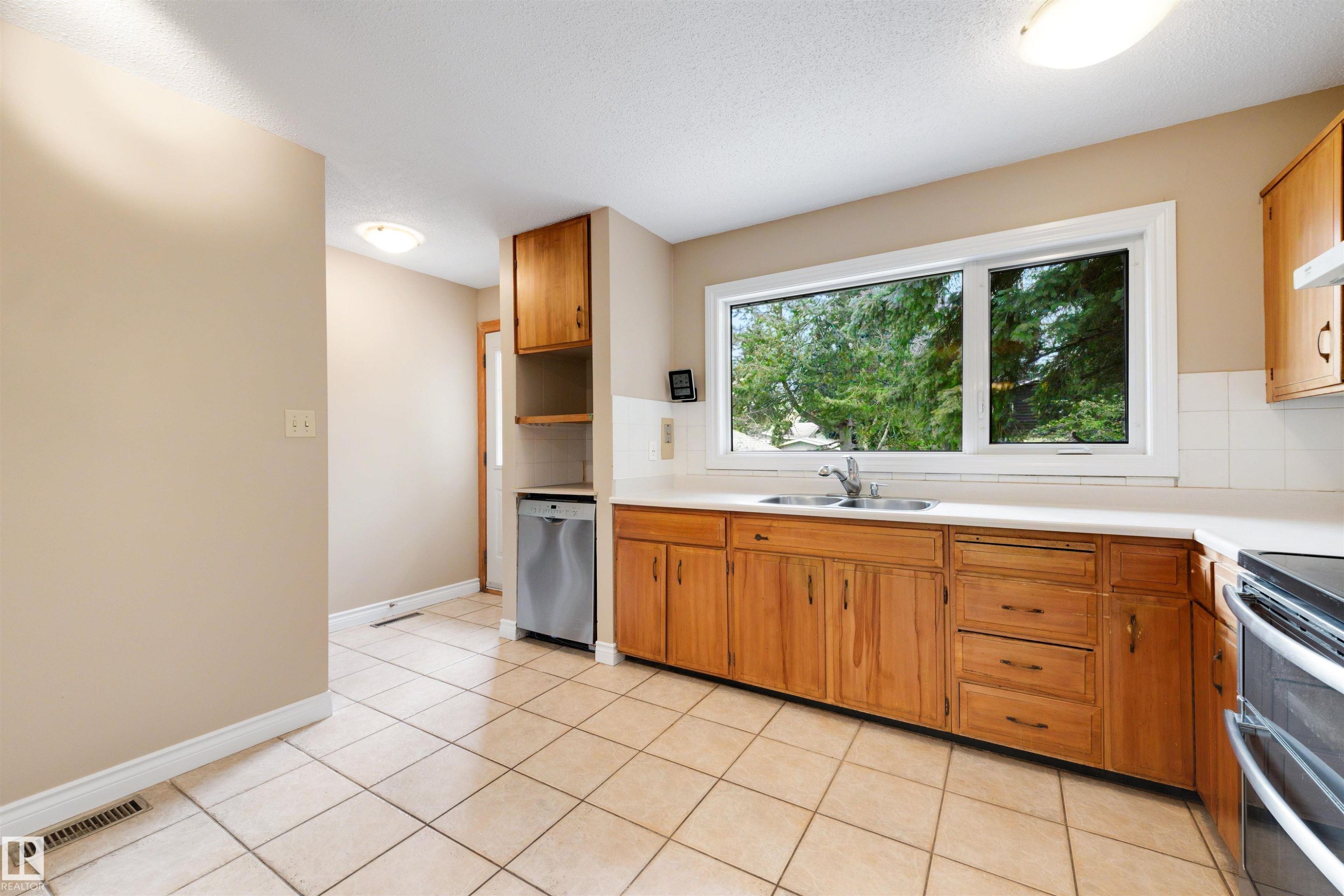 4139 122 Street Nw, Edmonton, AB - Indoor Photo Showing Kitchen With Double Sink