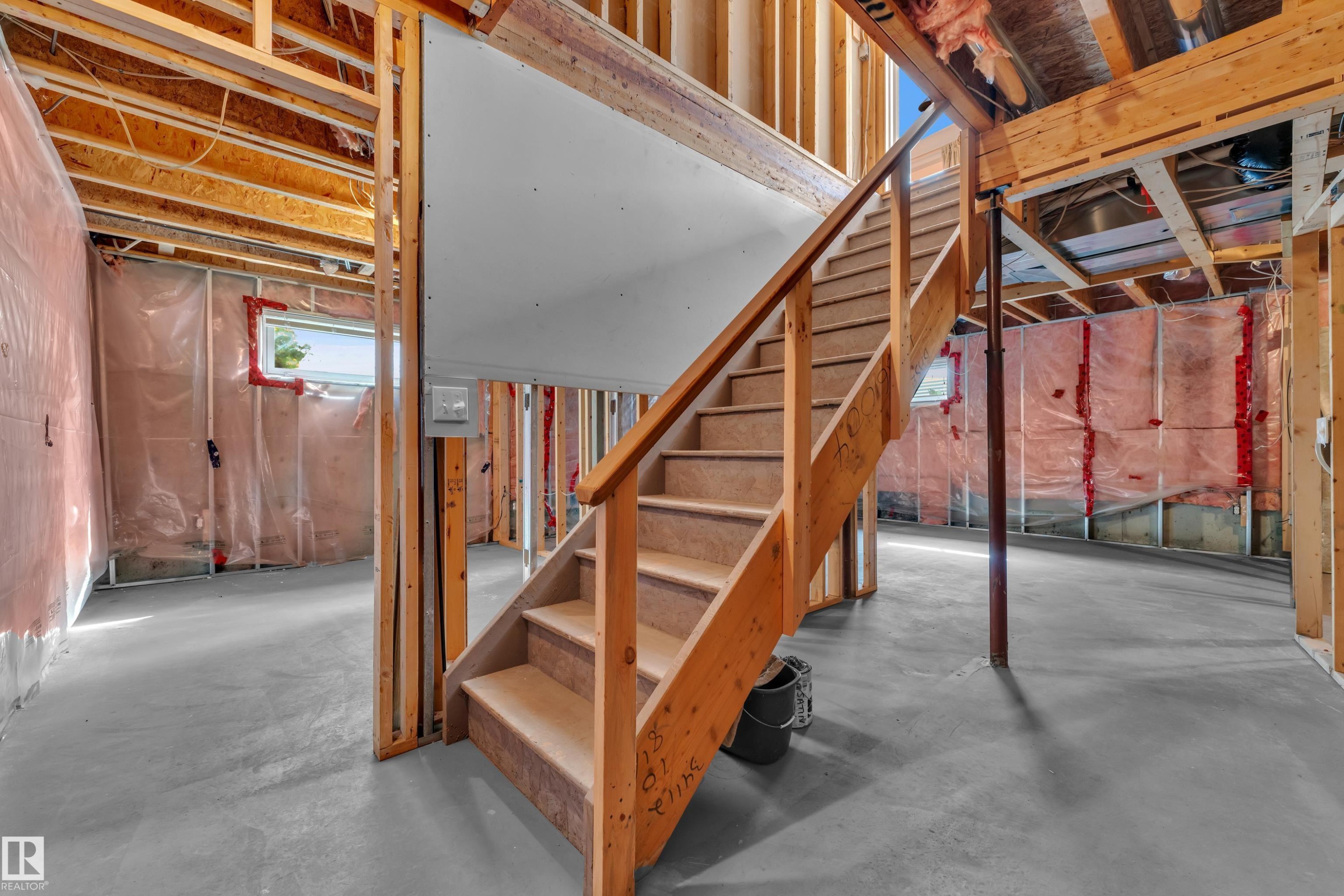 Framed, plus, insulation and electrical work already started! - 14031 136 Street Nw, Edmonton, AB - Indoor Photo Showing Basement