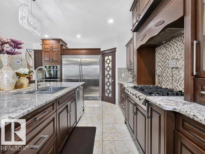17411 106 Street Nw, Edmonton, AB - Indoor Photo Showing Kitchen With Stainless Steel Kitchen With Double Sink With Upgraded Kitchen