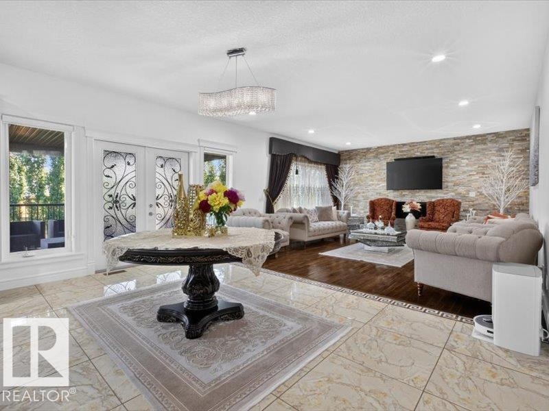 17411 106 Street Nw, Edmonton, AB - Indoor Photo Showing Living Room With Fireplace