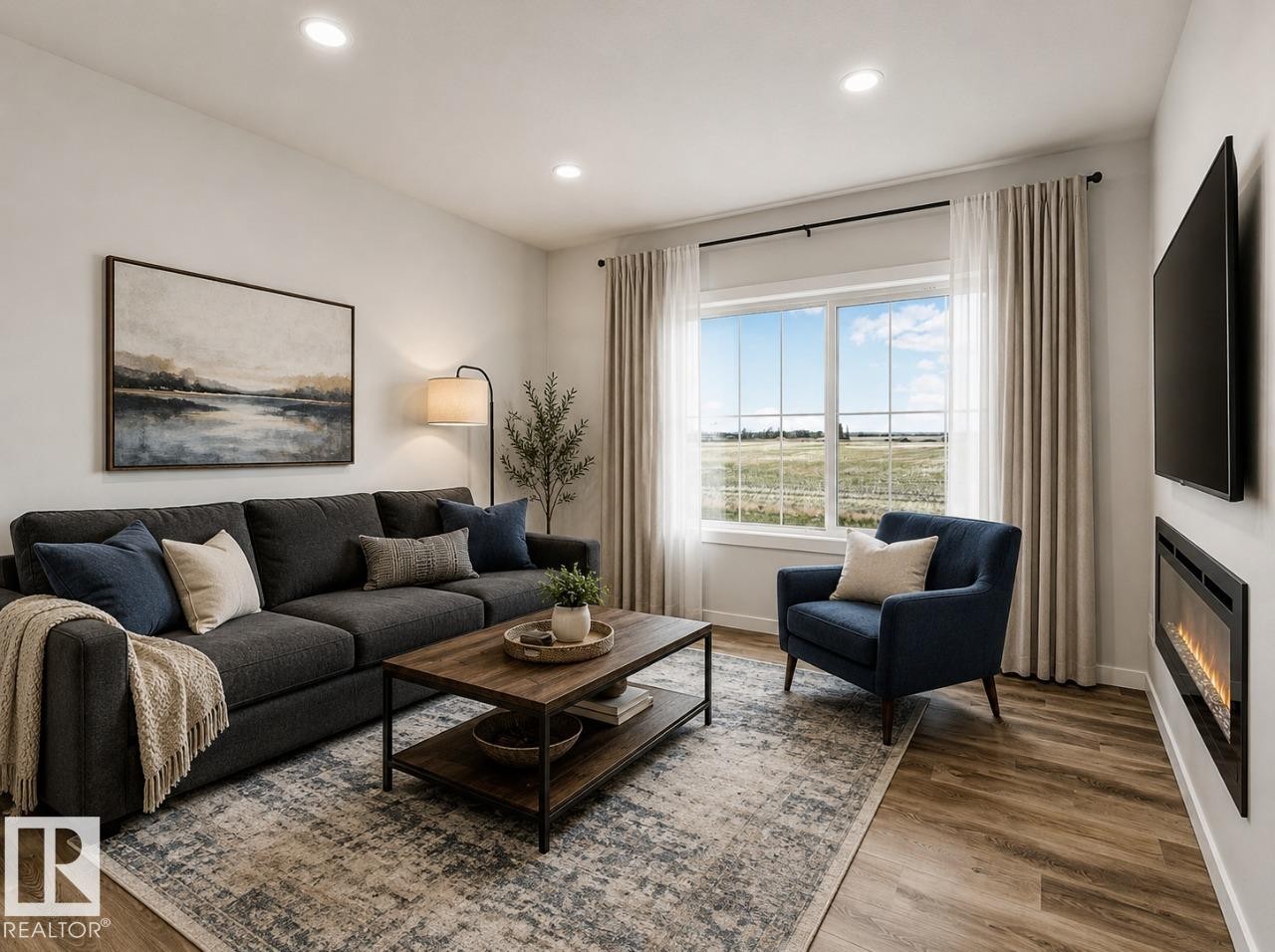 307 Linden Loop, Leduc, AB - Indoor Photo Showing Living Room