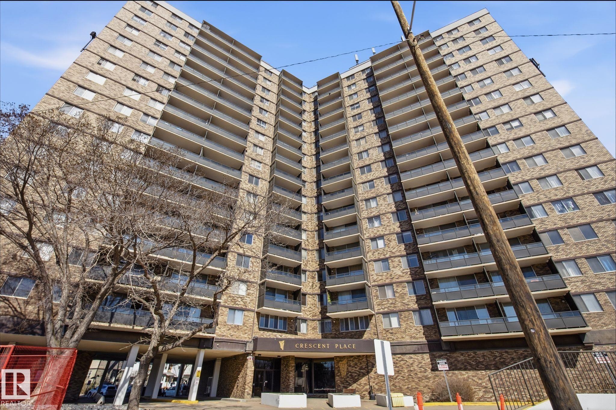 #1413 13910 Stony Plain Rd Nw, Edmonton, AB - Outdoor With Balcony With Facade