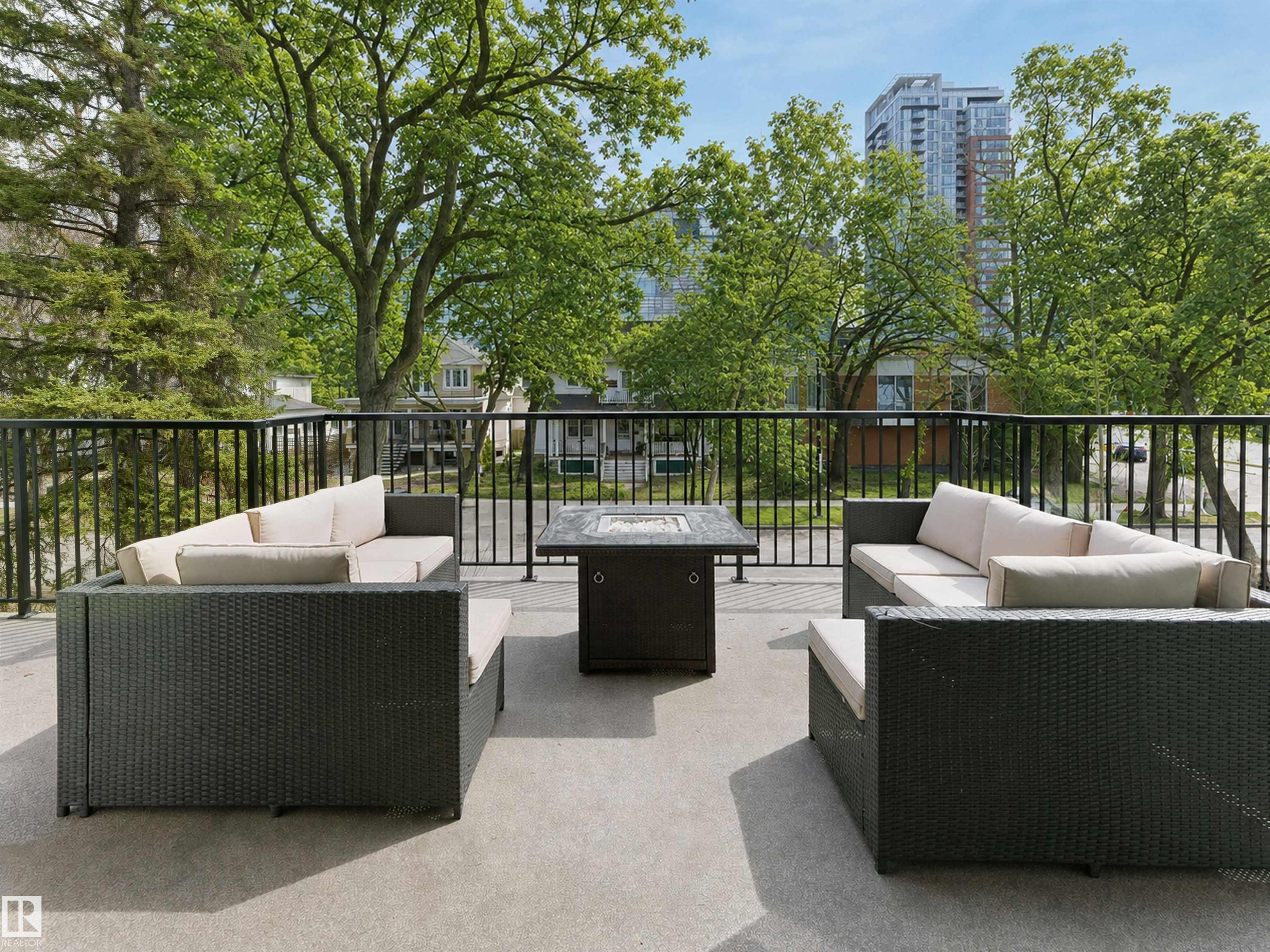 Upper balcony with city views! - 10214 125 Street Nw, Edmonton, AB - Outdoor