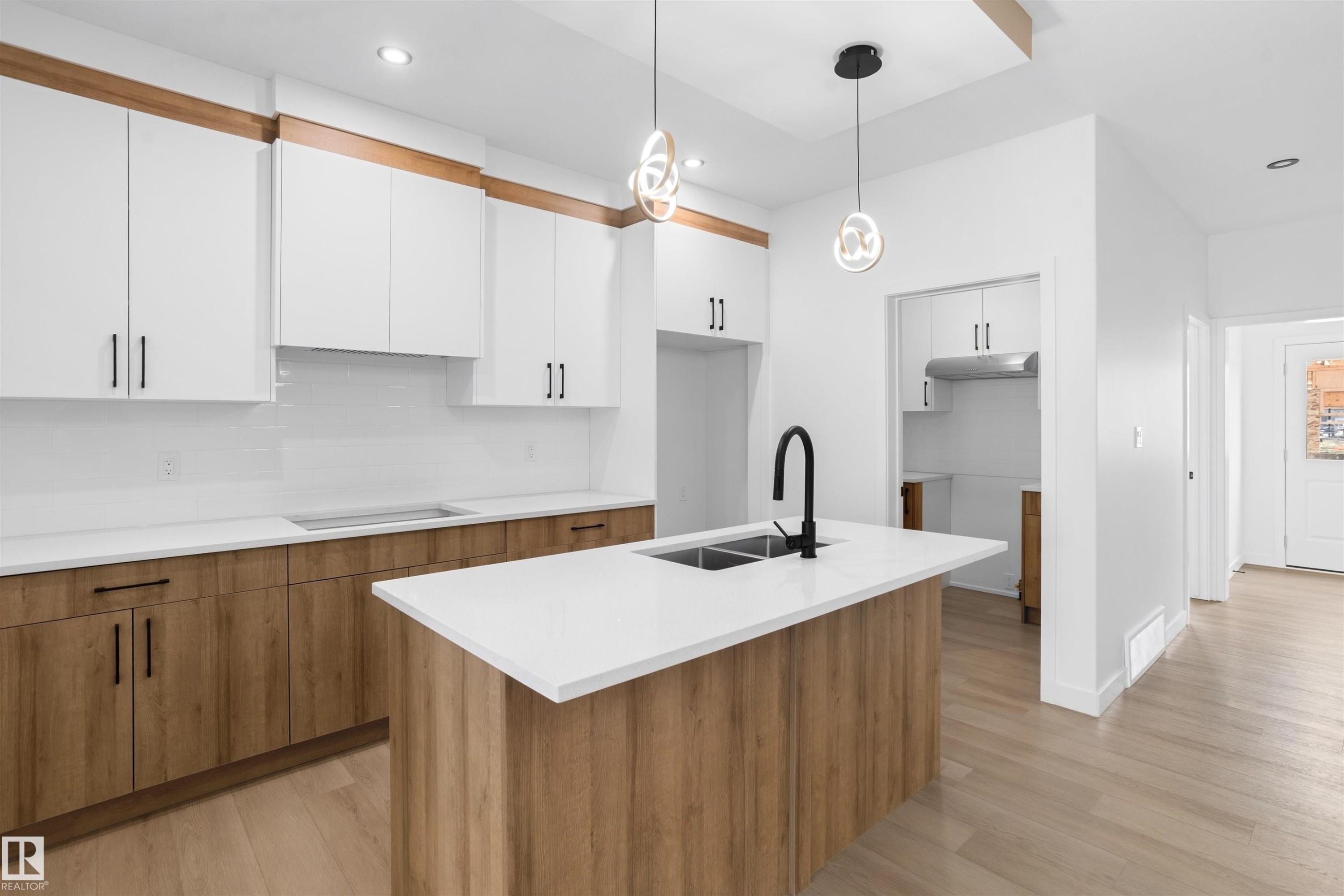 1563 211 Street Nw, Edmonton, AB - Indoor Photo Showing Kitchen With Double Sink With Upgraded Kitchen