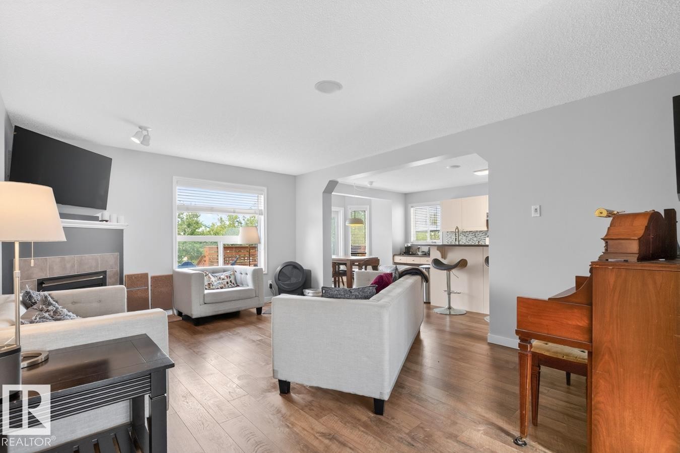 10 Douglas Crescent, Leduc, AB - Indoor Photo Showing Living Room With Fireplace