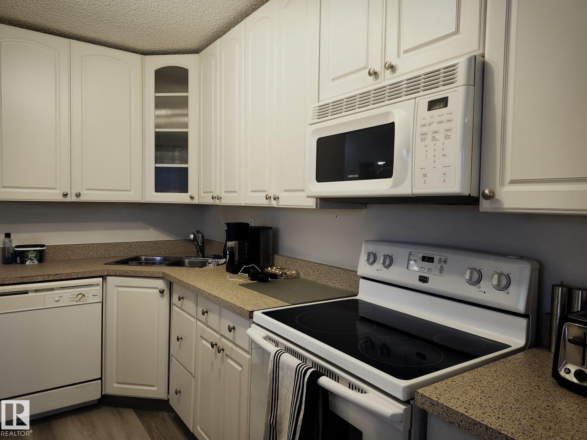 #4 6120 118 Av Nw, Edmonton, AB - Indoor Photo Showing Kitchen With Double Sink
