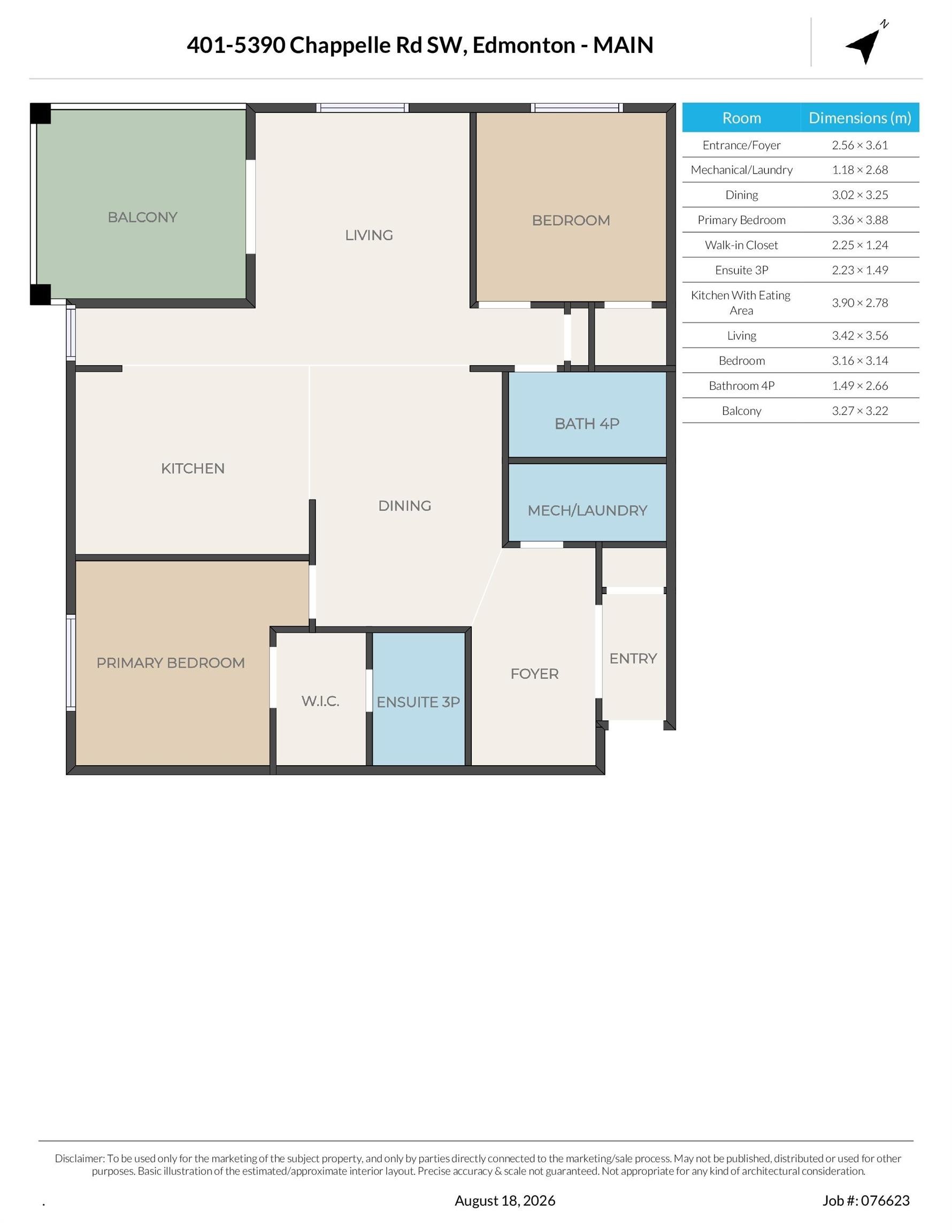 Floor plan - #401 5390 Chappelle Rd Sw, Edmonton, AB