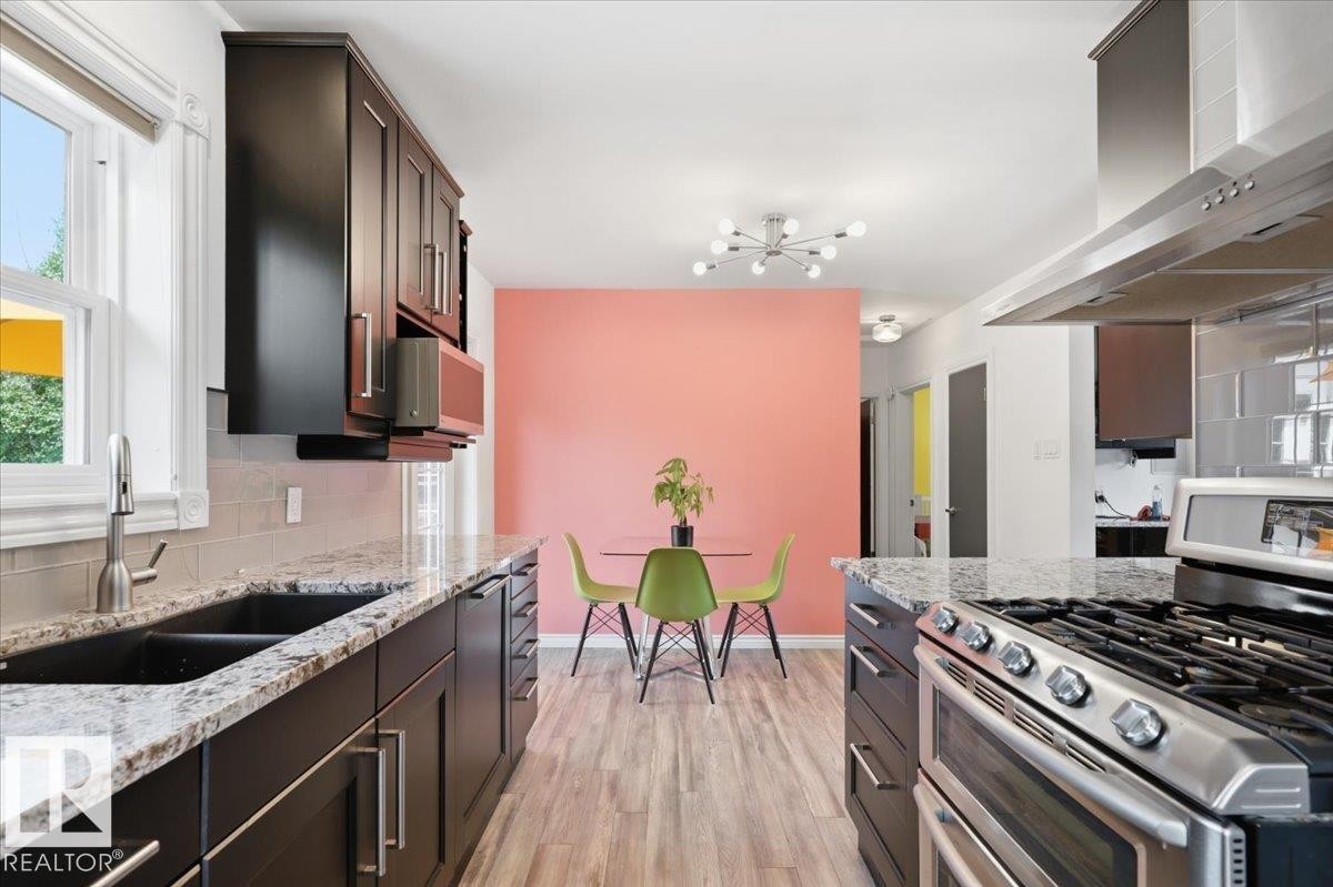 10834 134 Street Nw, Edmonton, AB - Indoor Photo Showing Kitchen With Double Sink With Upgraded Kitchen
