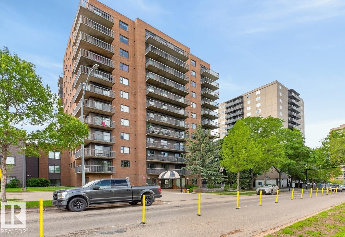 #405 10545 Saskatchewan Dr Nw, Edmonton, AB - Outdoor With Balcony With Facade