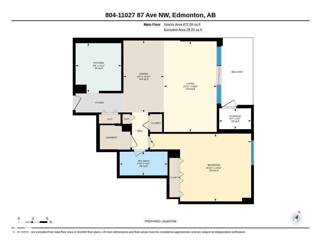 Floor plan - #804 11027 87 Av Nw, Edmonton, AB - Other