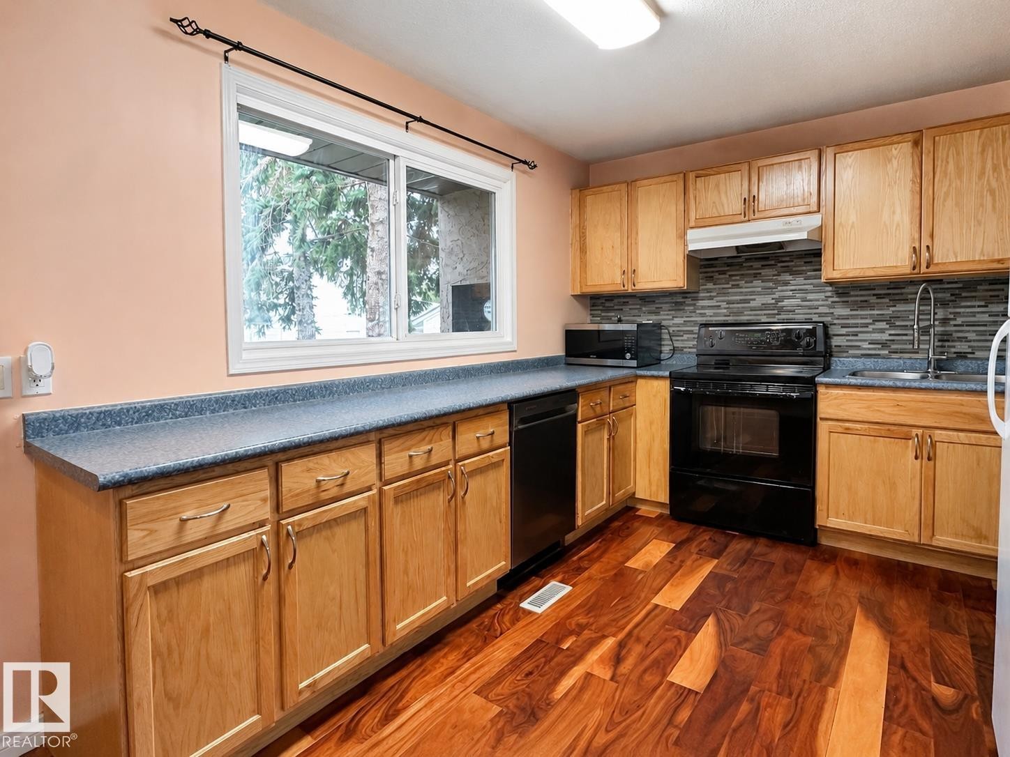 1704 37 Street Nw, Edmonton, AB - Indoor Photo Showing Kitchen With Double Sink
