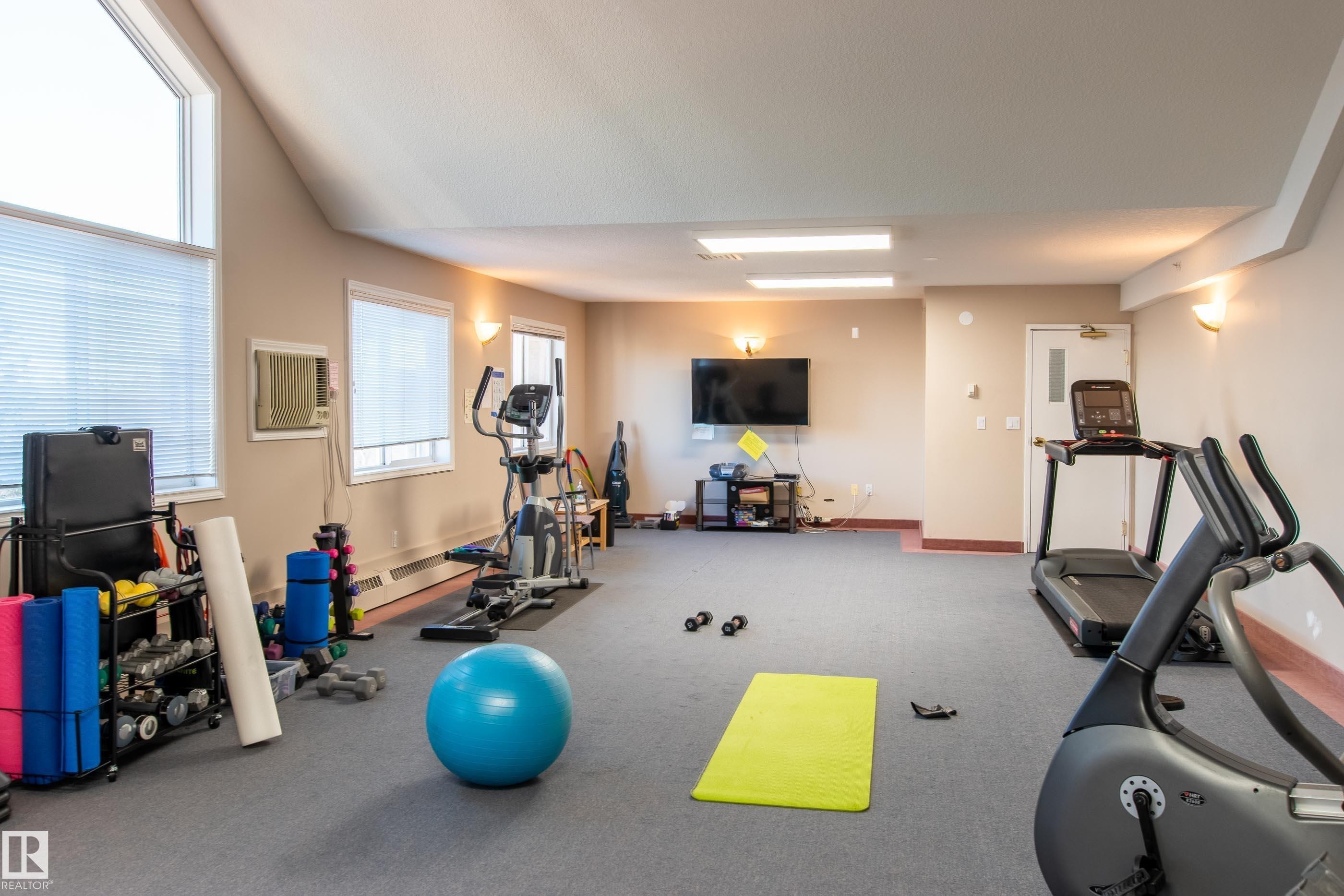 #112 6703 172 St Nw, Edmonton, AB - Indoor Photo Showing Gym Room