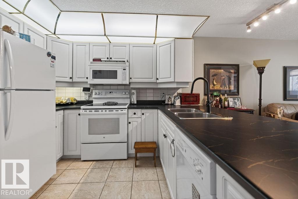 #112 6703 172 St Nw, Edmonton, AB - Indoor Photo Showing Kitchen With Double Sink