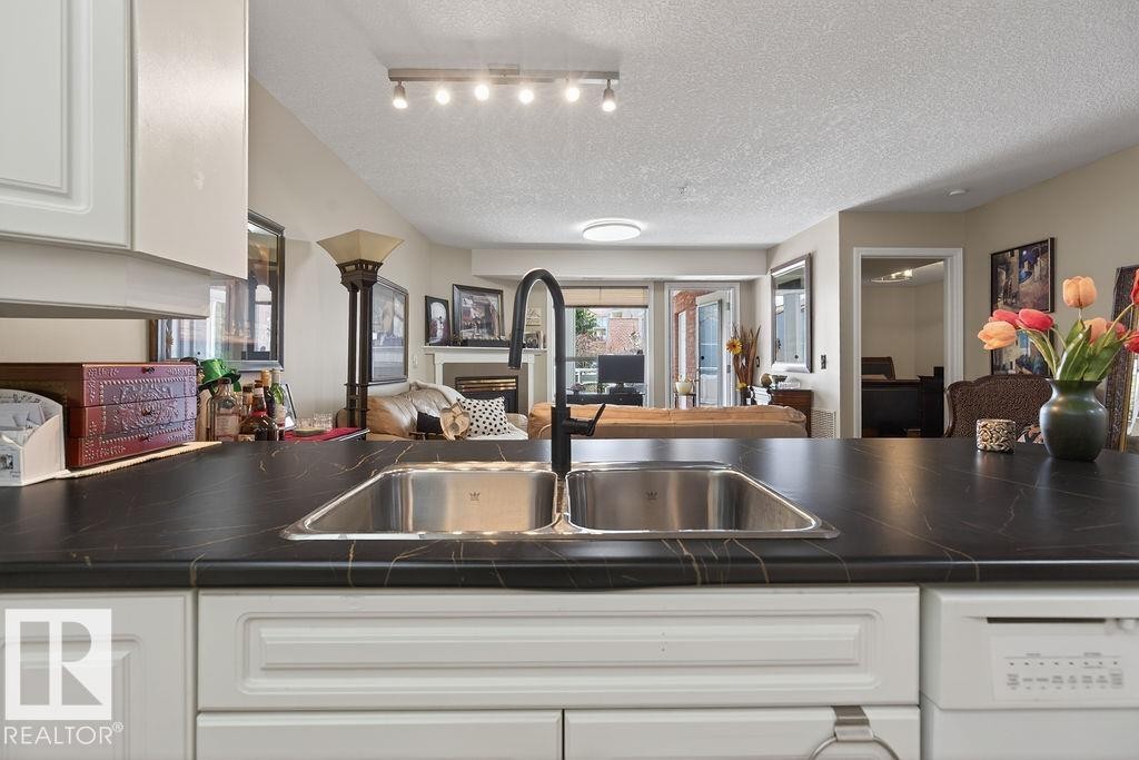 #112 6703 172 St Nw, Edmonton, AB - Indoor Photo Showing Kitchen With Double Sink