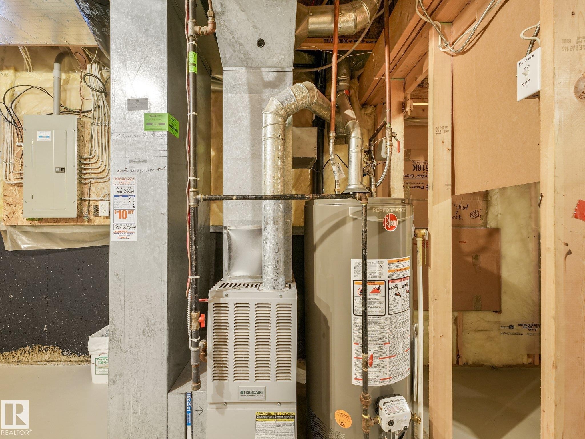 Brand-New Hot Water Tank - 1142 Barnes Way Sw, Edmonton, AB - Indoor Photo Showing Basement