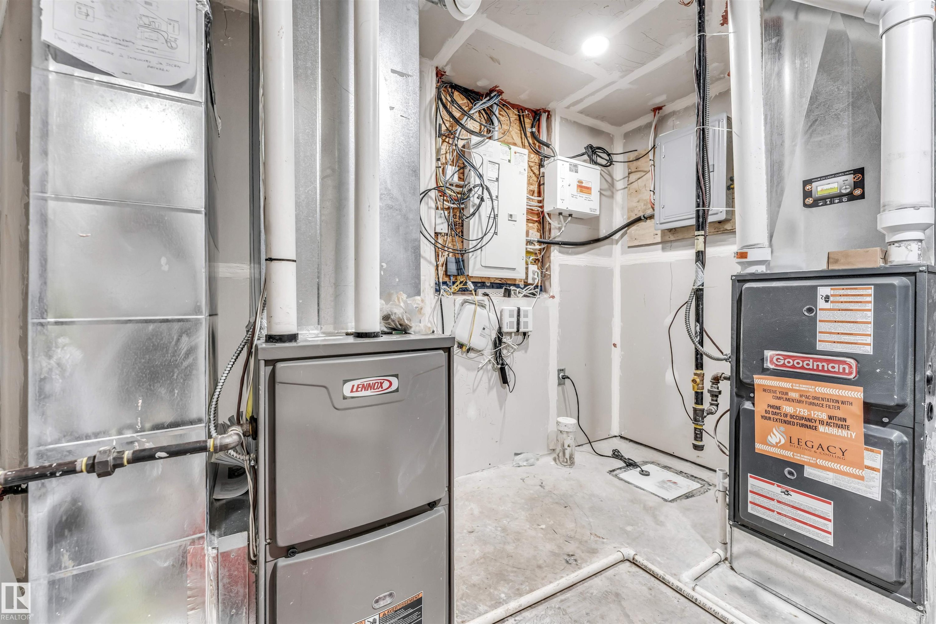 Additional content. 2 Furnaces - 3236 Chernowski Way Sw, Edmonton, AB - Indoor Photo Showing Basement