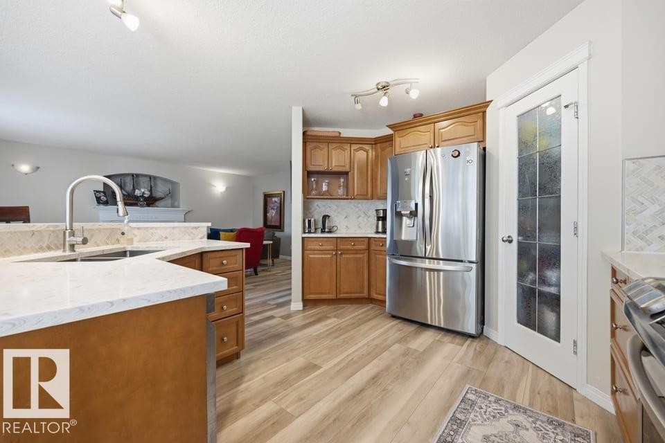 22 Bonin, Beaumont, AB - Indoor Photo Showing Kitchen With Double Sink