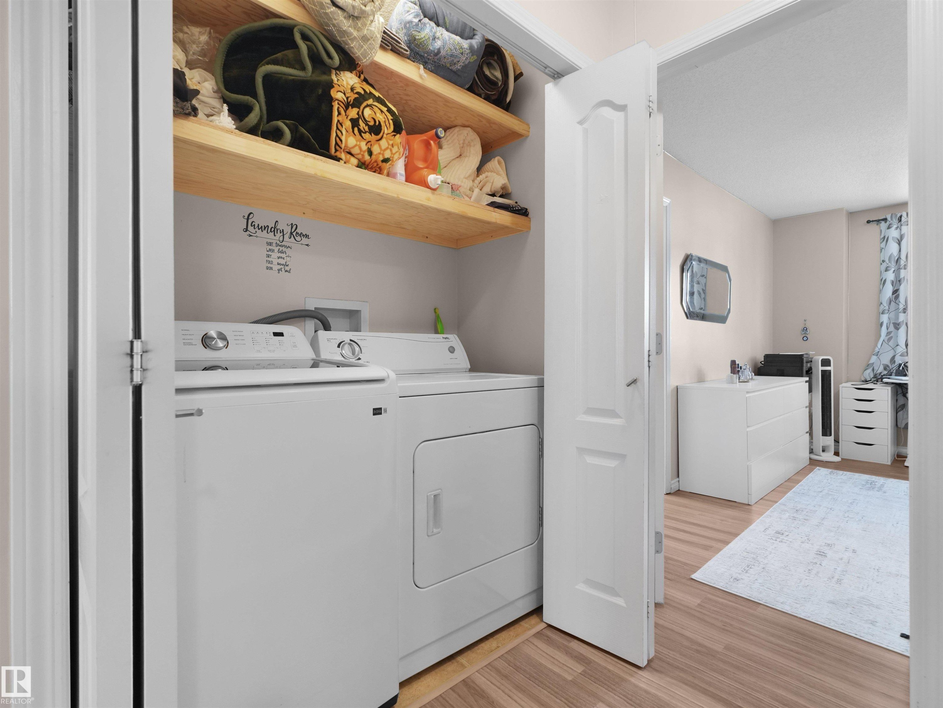 #90 5001 62 St, Beaumont, AB - Indoor Photo Showing Laundry Room