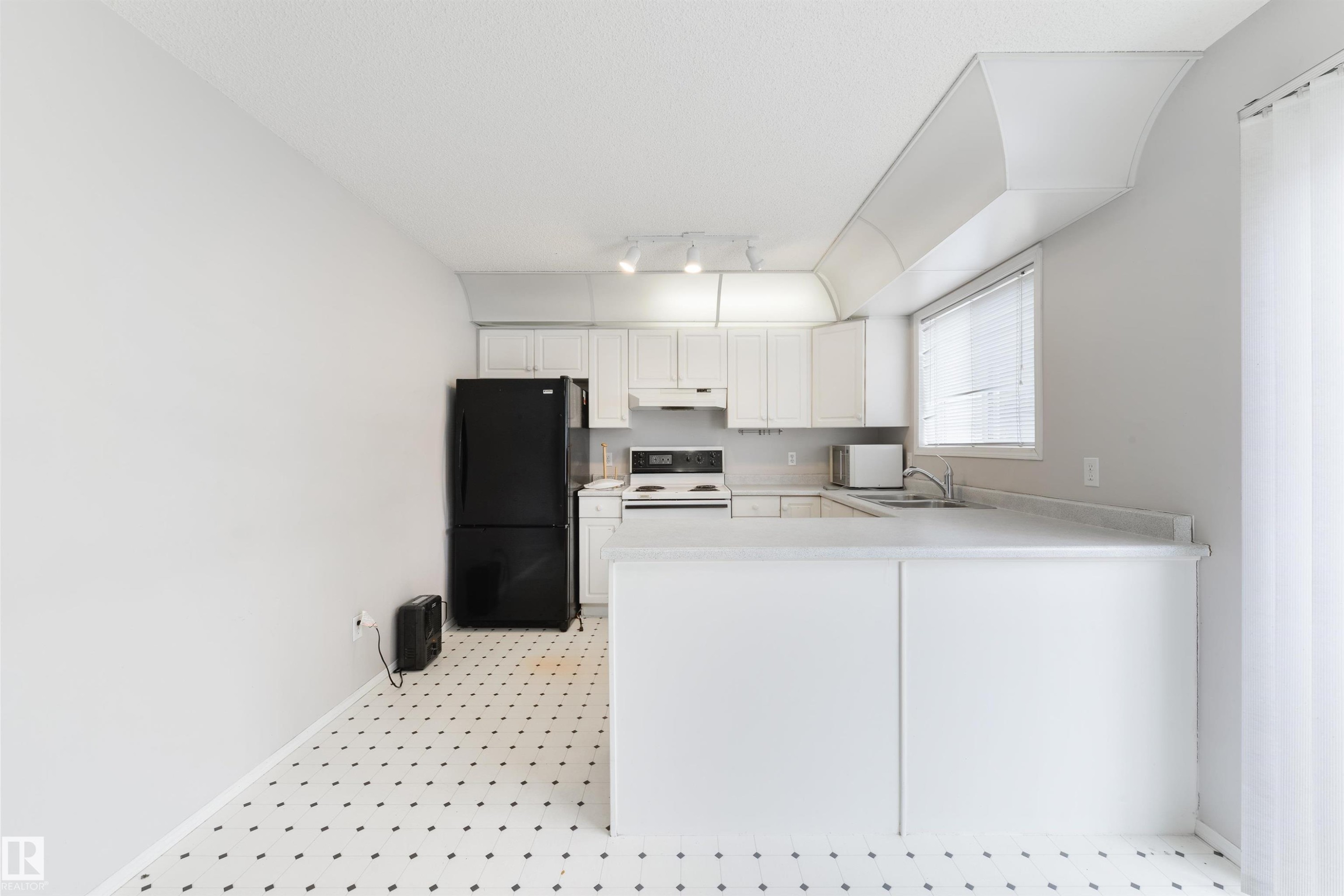 #123 1670 Jamha Rd Nw, Edmonton, AB - Indoor Photo Showing Kitchen With Double Sink