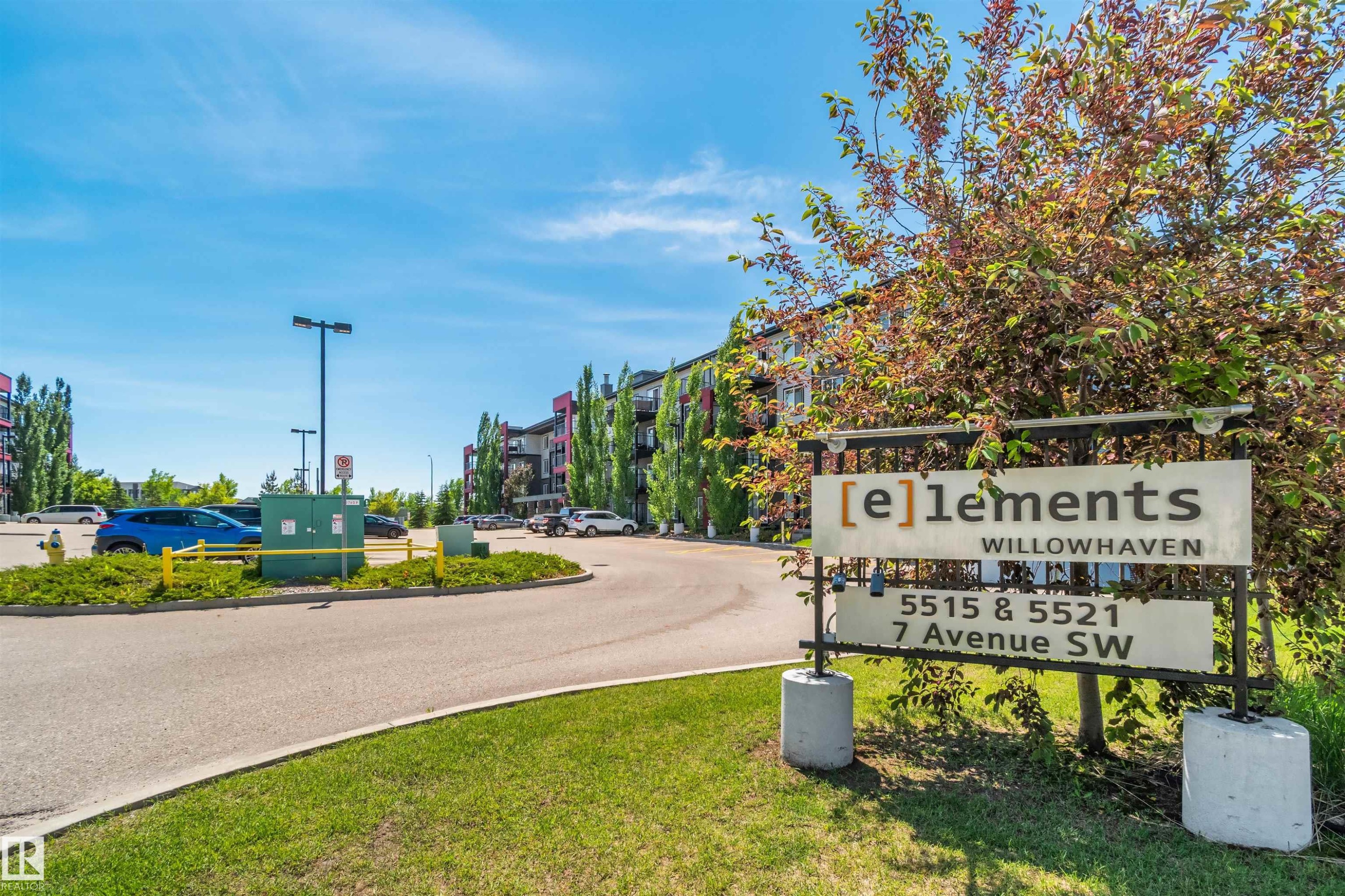 Building signage for Elements Willohaven - #318 5521 7 Av Sw Sw, Edmonton, AB - Outdoor With View