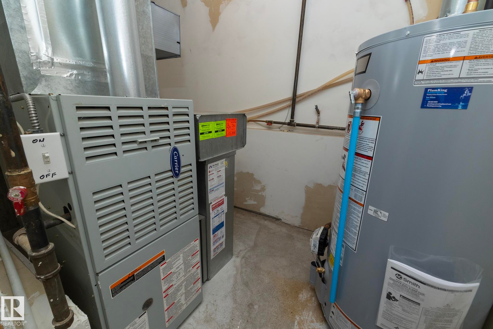 Carrier furnace and water heater installation - #37 3811 85 St Nw, Edmonton, AB