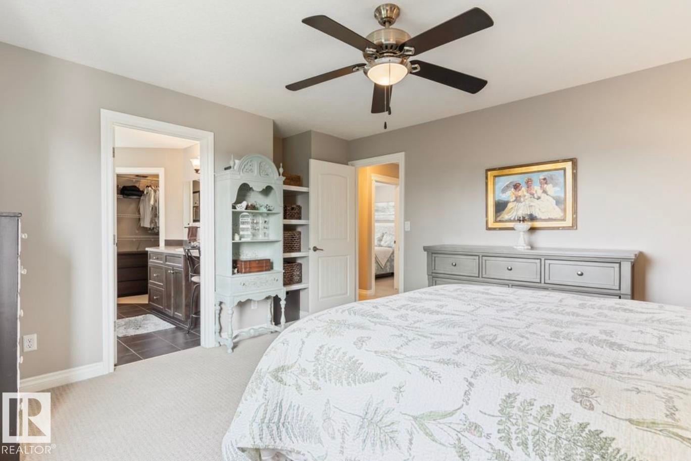 Wall-to-wall carpeting and neutral wall tones - 22 Voleta Crest, Spruce Grove, AB