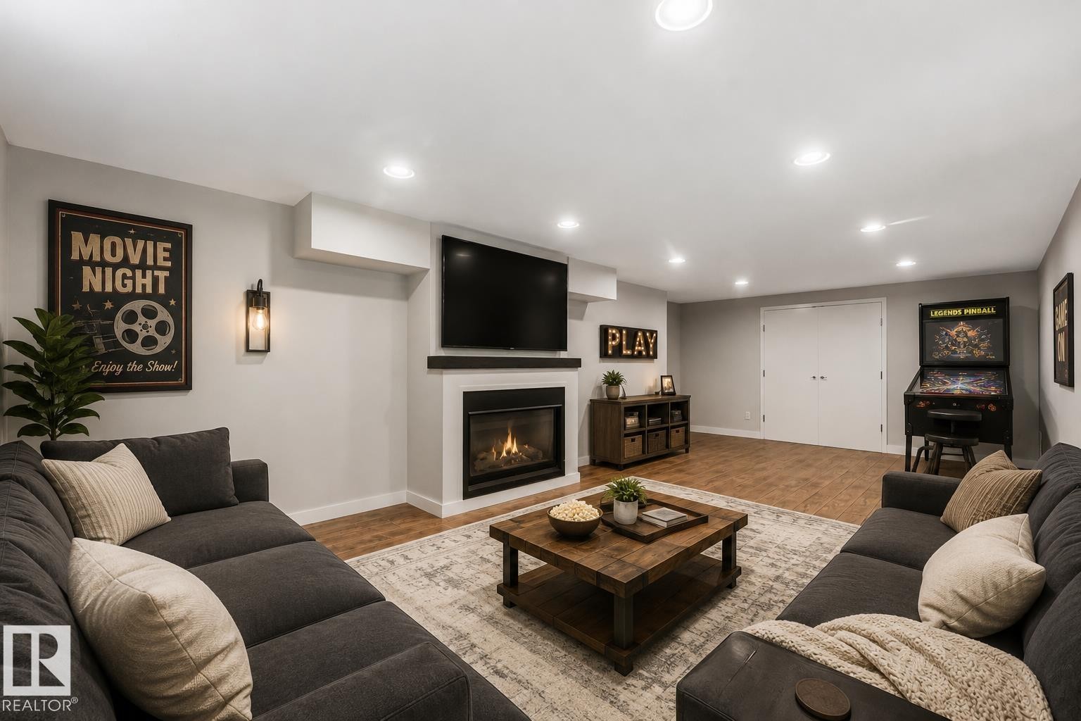 4812 Malmo Road Nw, Edmonton, AB - Indoor With Fireplace