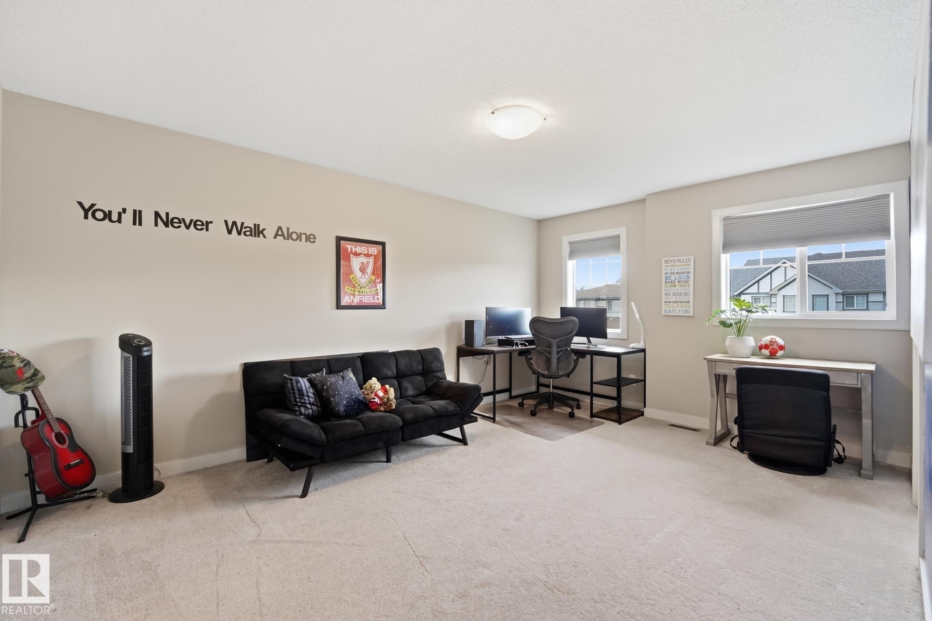 Neutral wall tones, recessed lighting, and carpeted flooring - 20007 131 Avenue Nw, Edmonton, AB