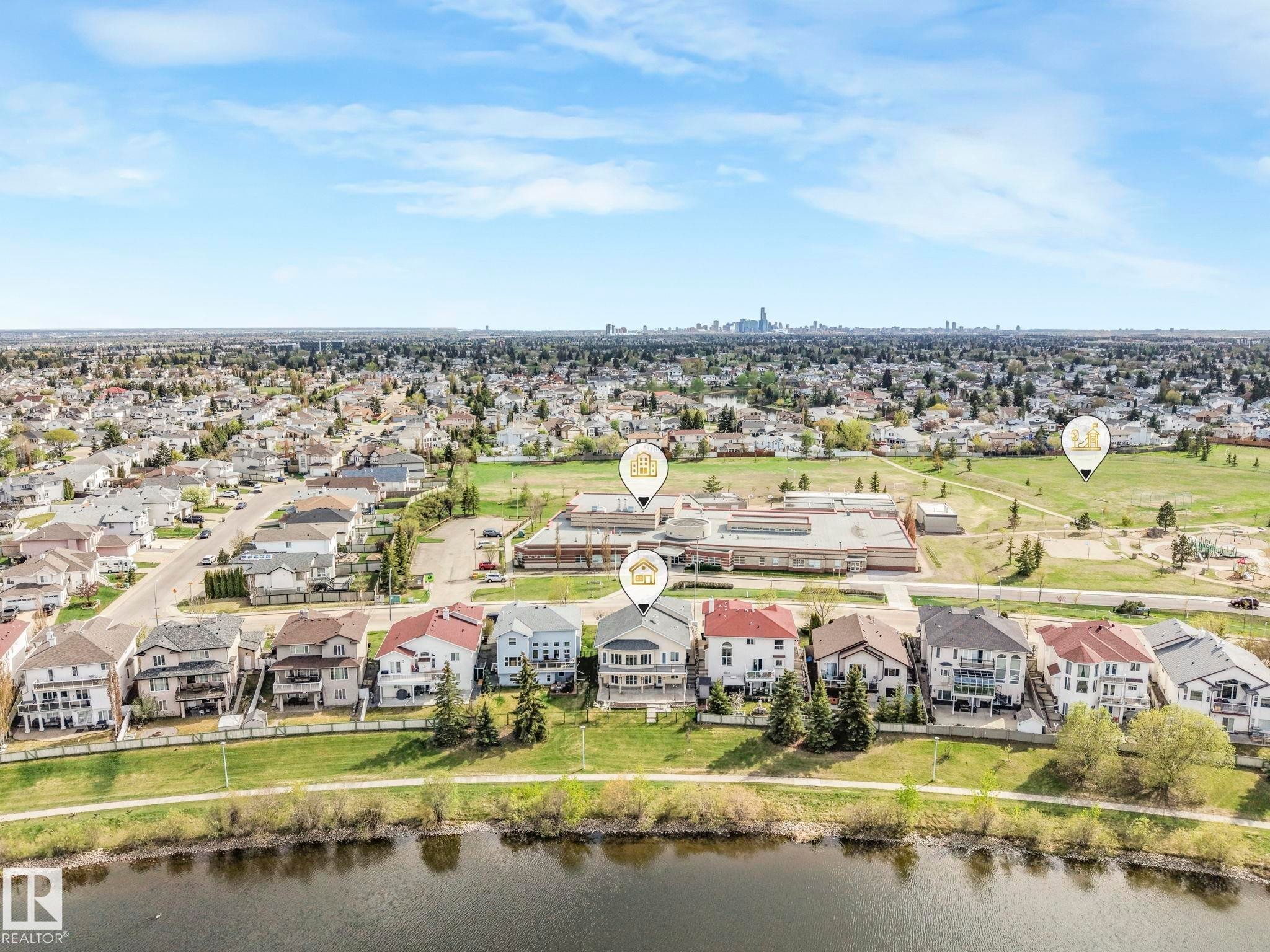 7504 161A Avenue Nw, Edmonton, AB - Outdoor With Body Of Water With View