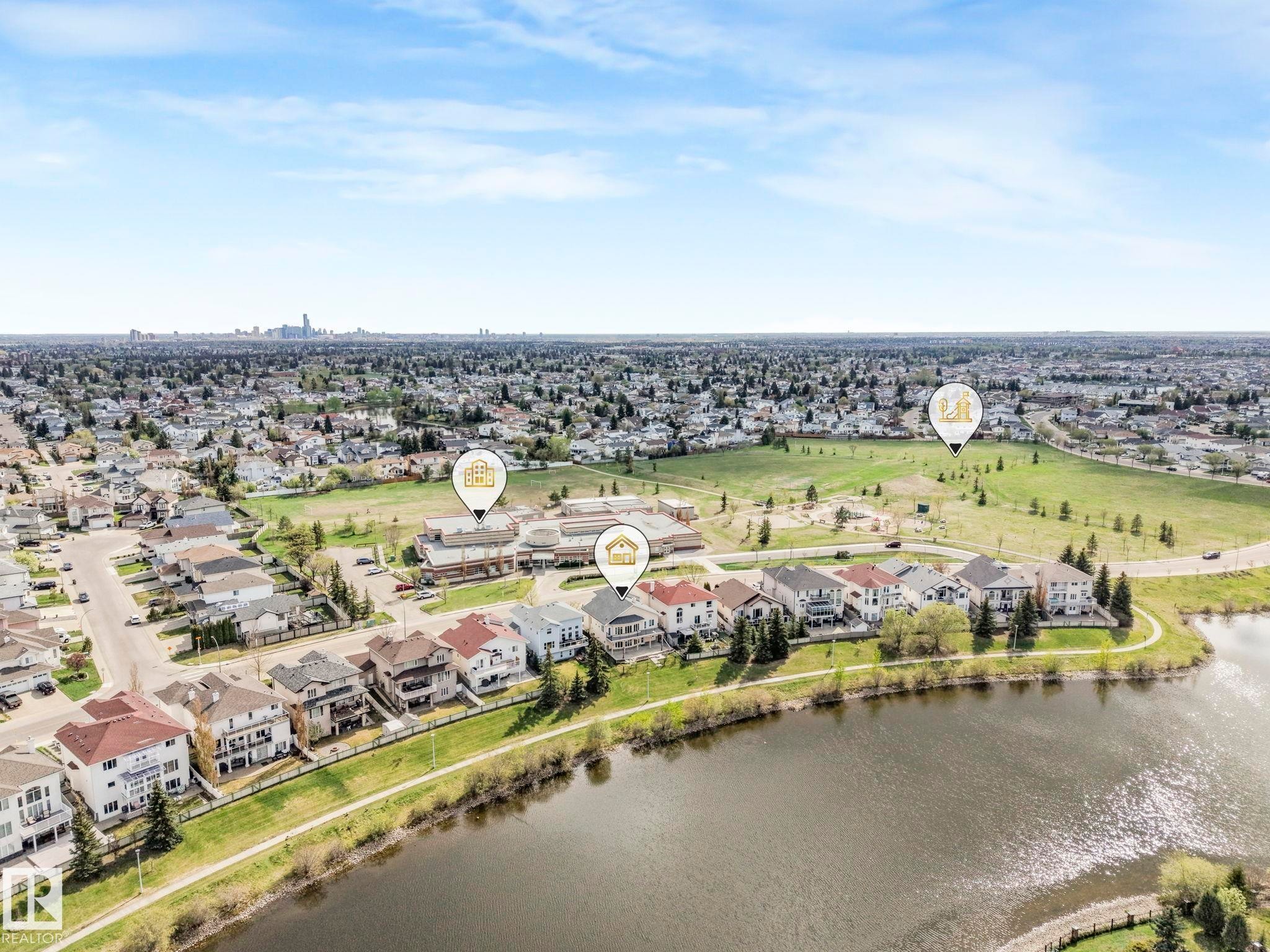 7504 161A Avenue Nw, Edmonton, AB - Outdoor With Body Of Water With View