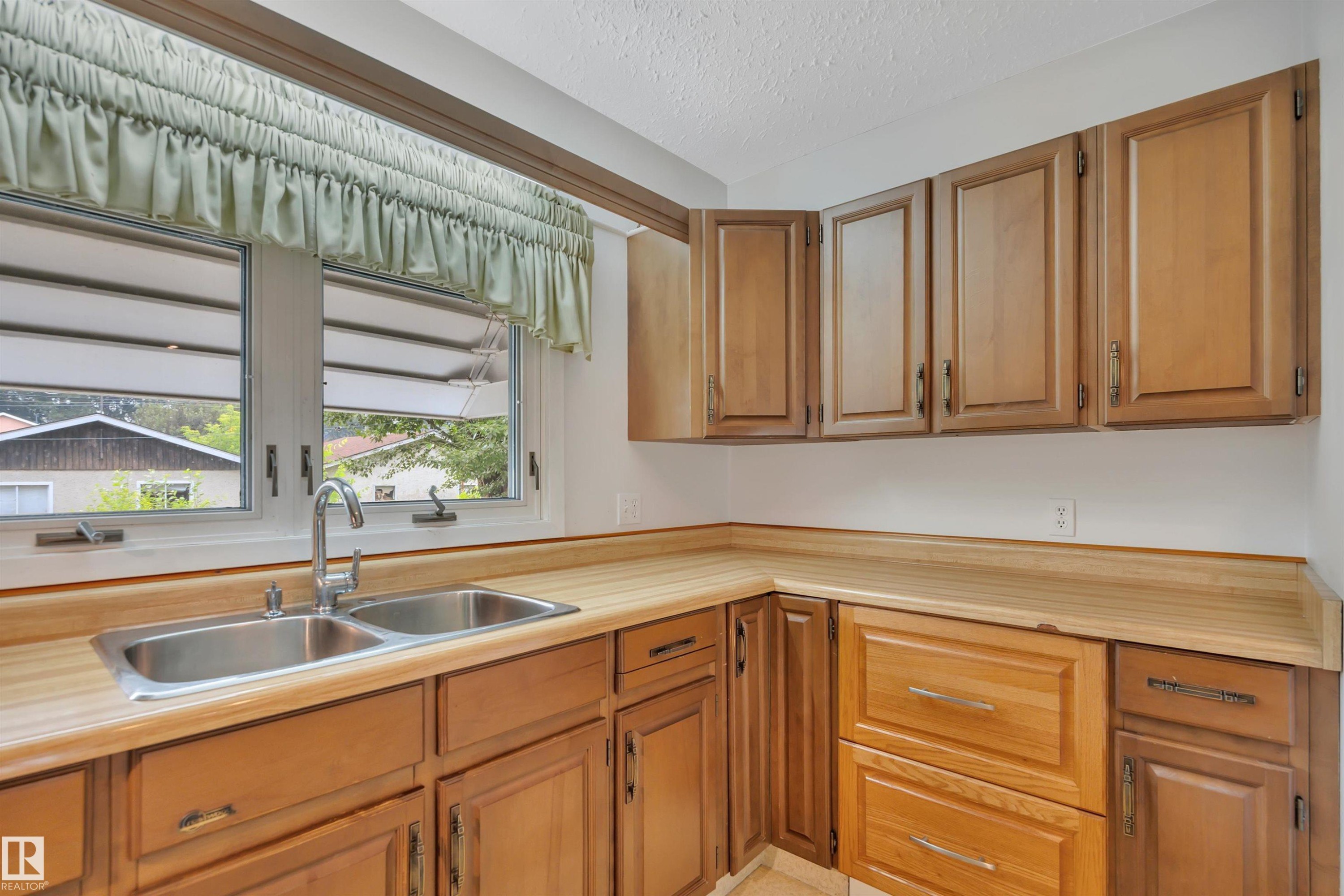 11527 88 Street Nw, Edmonton, AB - Indoor Photo Showing Kitchen With Double Sink