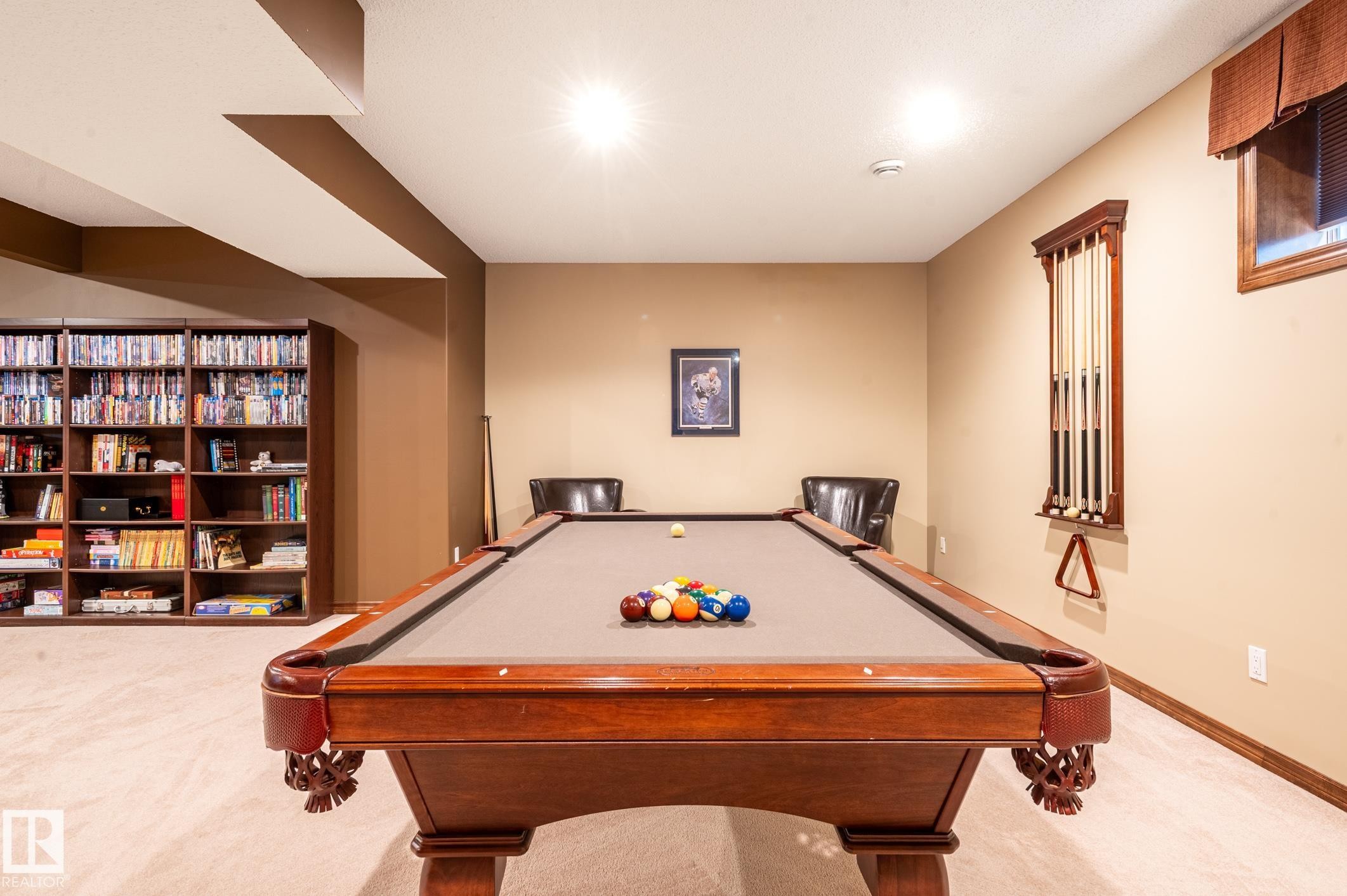 Game room - 19 Newton Place, St. Albert, AB