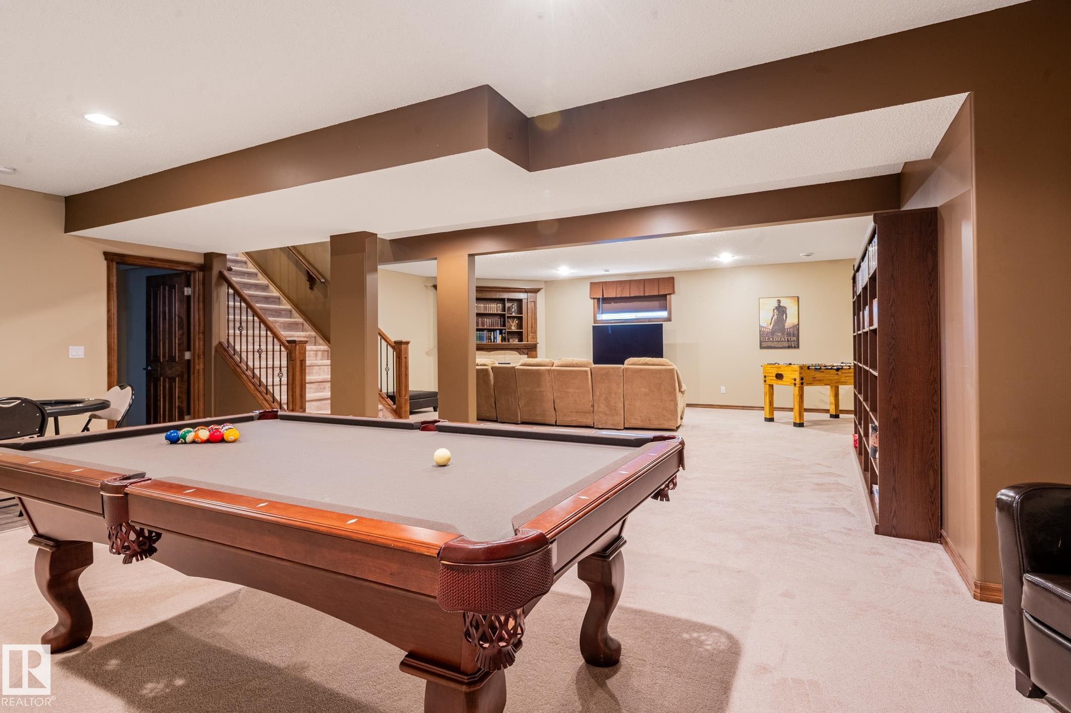 Game room - 19 Newton Place, St. Albert, AB
