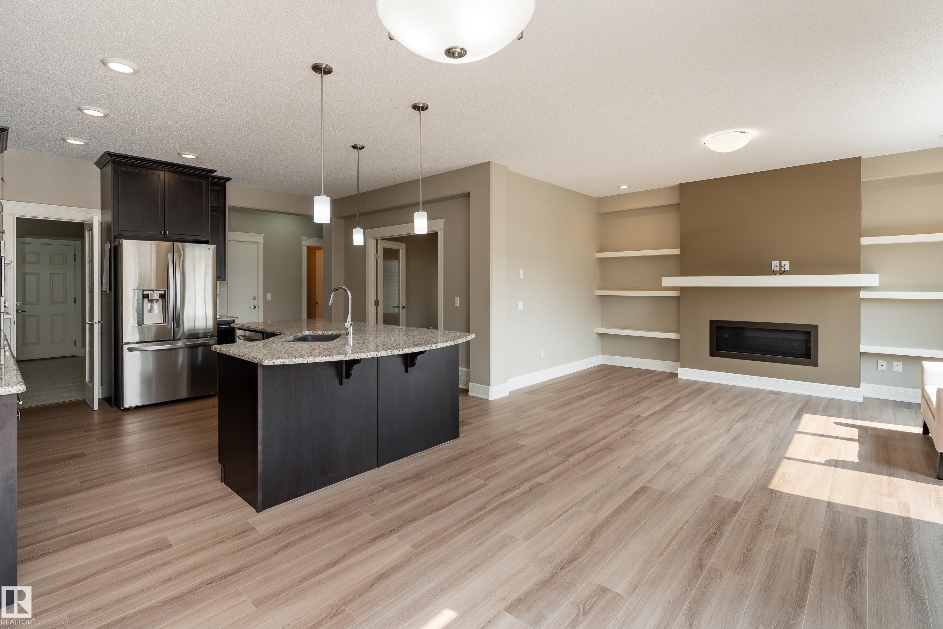 3301 Abbott Crescent Sw, Edmonton, AB - Indoor With Fireplace