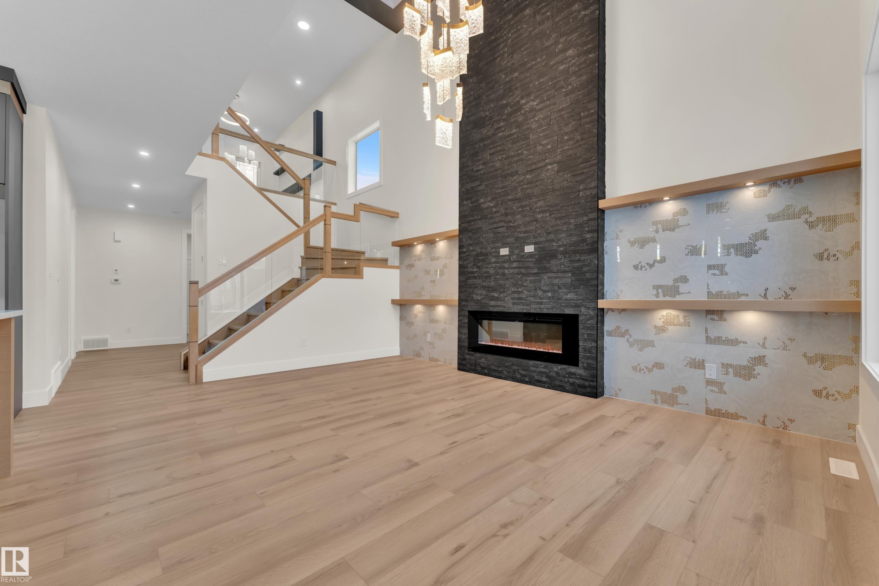 8450 Mayday Link Sw, Edmonton, AB - Indoor With Fireplace