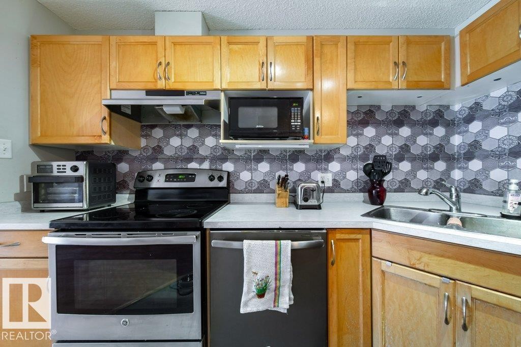#118 2305 35A Av Nw, Edmonton, AB - Indoor Photo Showing Kitchen With Double Sink