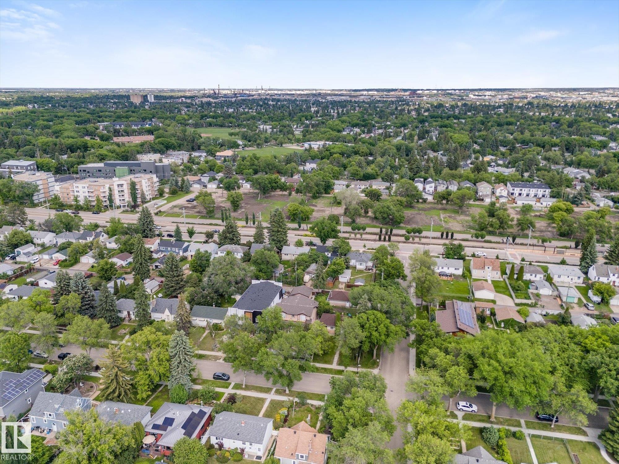 Expansive residential area with a prominent tree canopy - 9315 86 Street Nw, Edmonton, AB