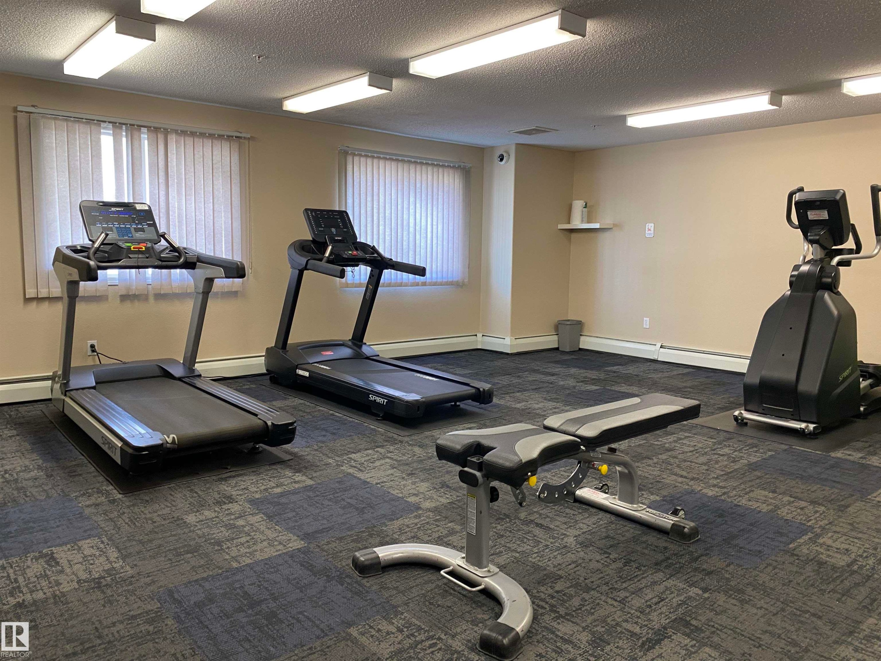 #105 155 Edwards Dr Sw, Edmonton, AB - Indoor Photo Showing Gym Room