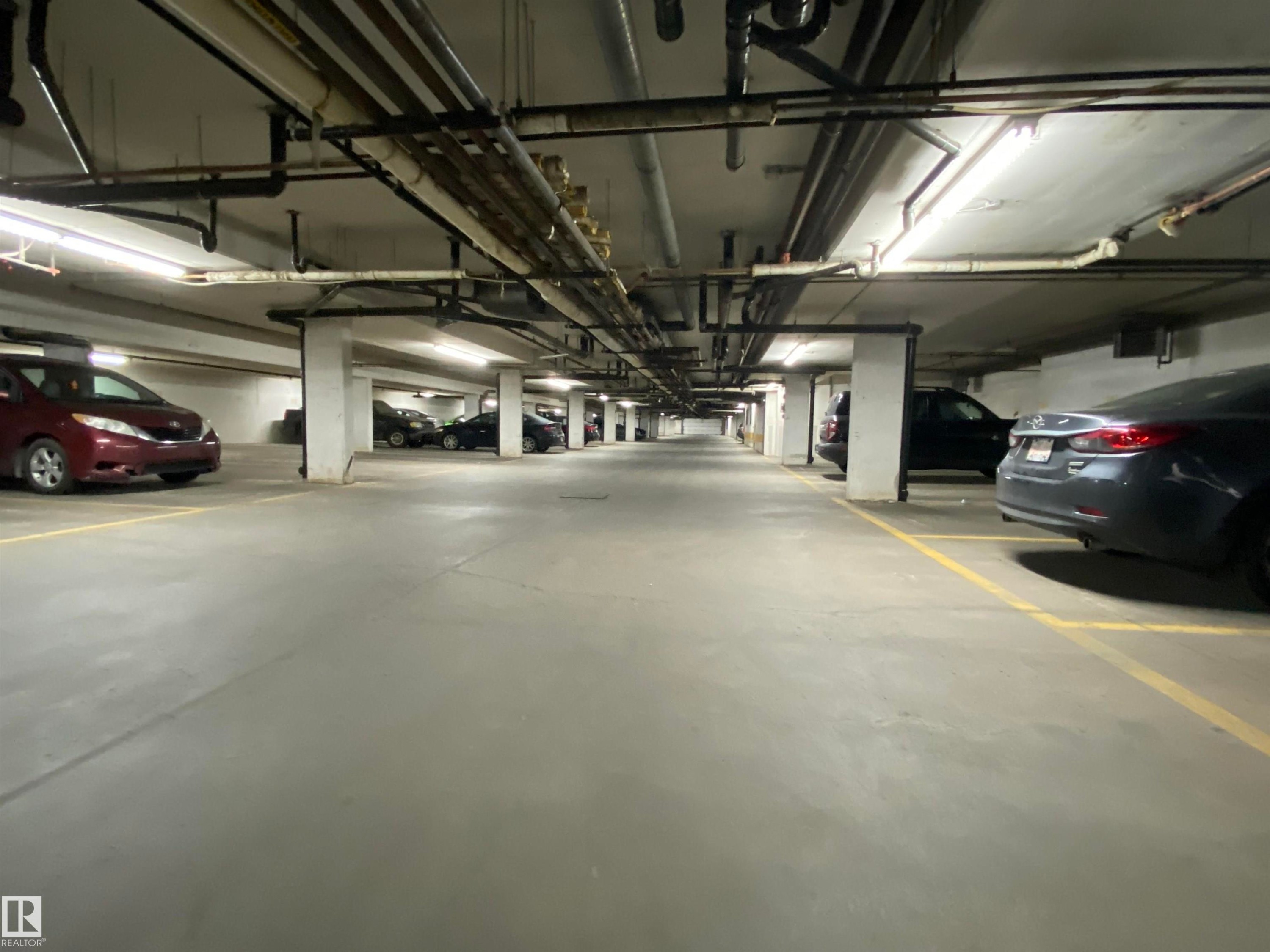Underground parking stall - #105 155 Edwards Dr Sw, Edmonton, AB - Indoor Photo Showing Garage