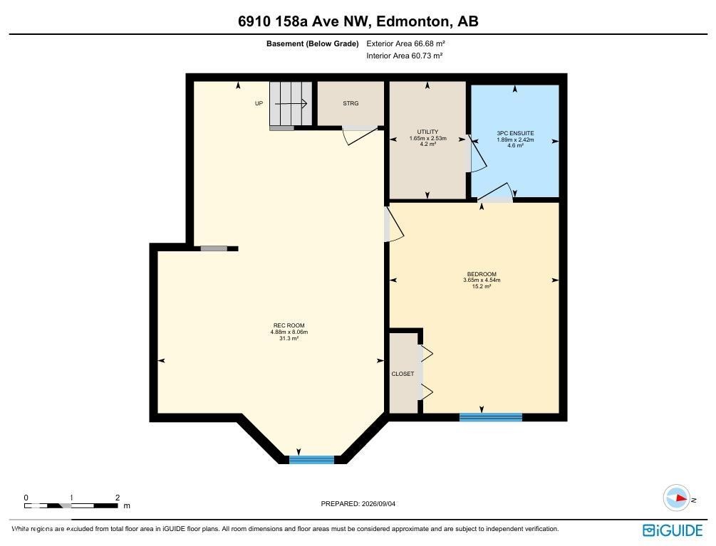 Basement floor plan - 6910 158A Avenue Nw, Edmonton, AB
