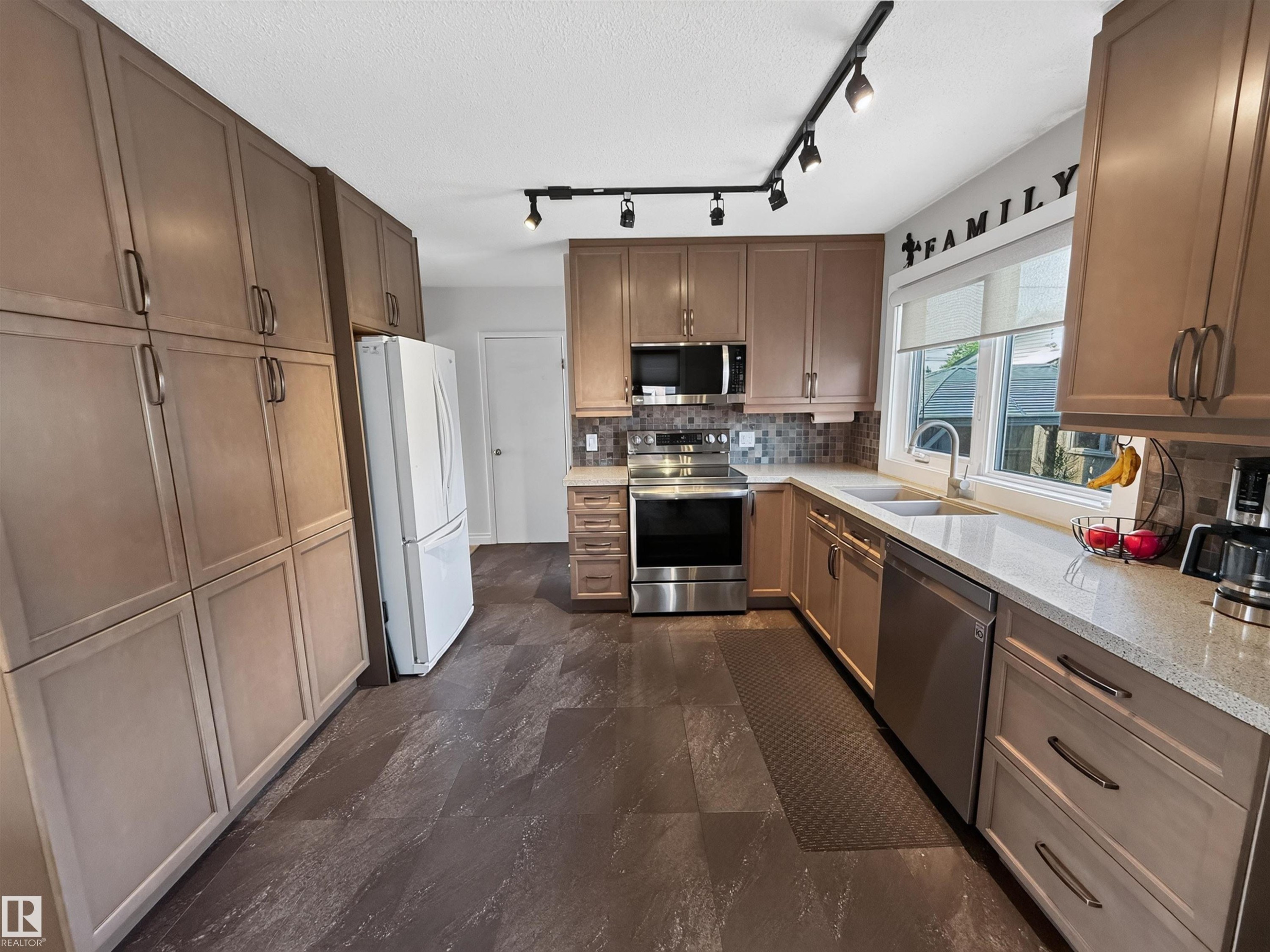 16046 95 Avenue Nw, Edmonton, AB - Indoor Photo Showing Kitchen With Double Sink