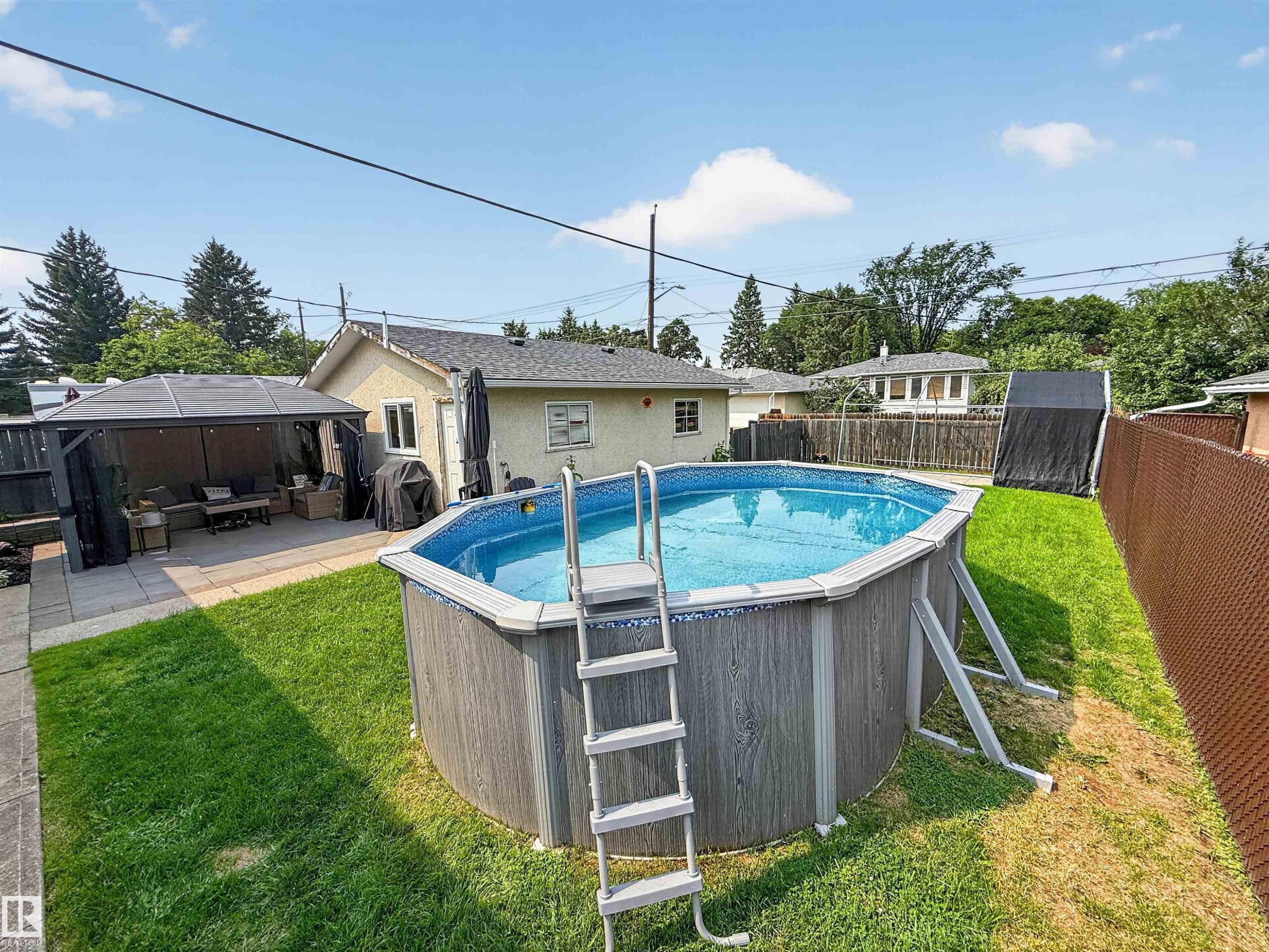 16046 95 Avenue Nw, Edmonton, AB - Outdoor With Above Ground Pool With Backyard With Exterior