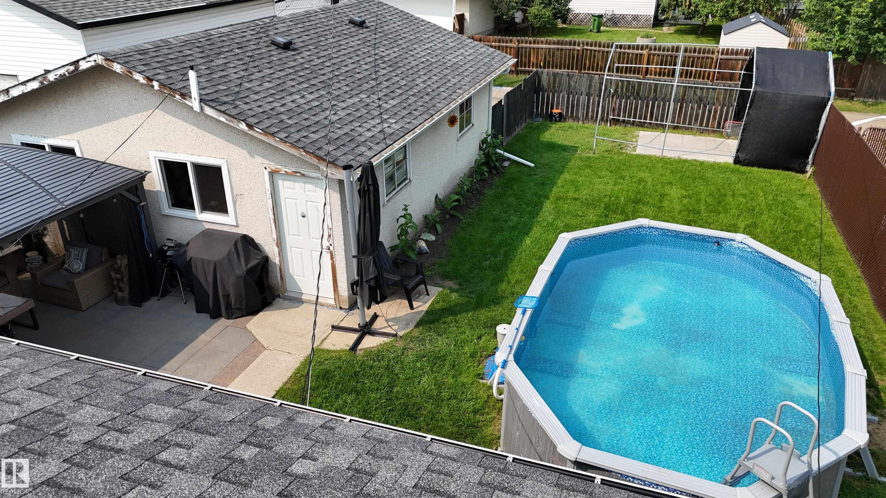 16046 95 Avenue Nw, Edmonton, AB - Outdoor With Above Ground Pool With Exterior