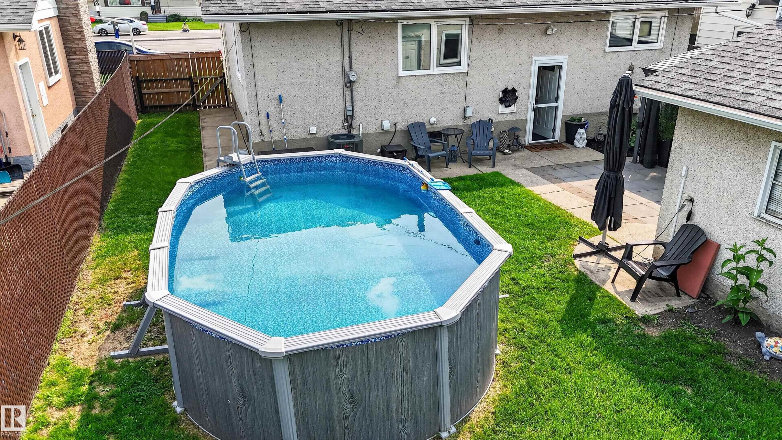 16046 95 Avenue Nw, Edmonton, AB - Outdoor With Above Ground Pool With Exterior